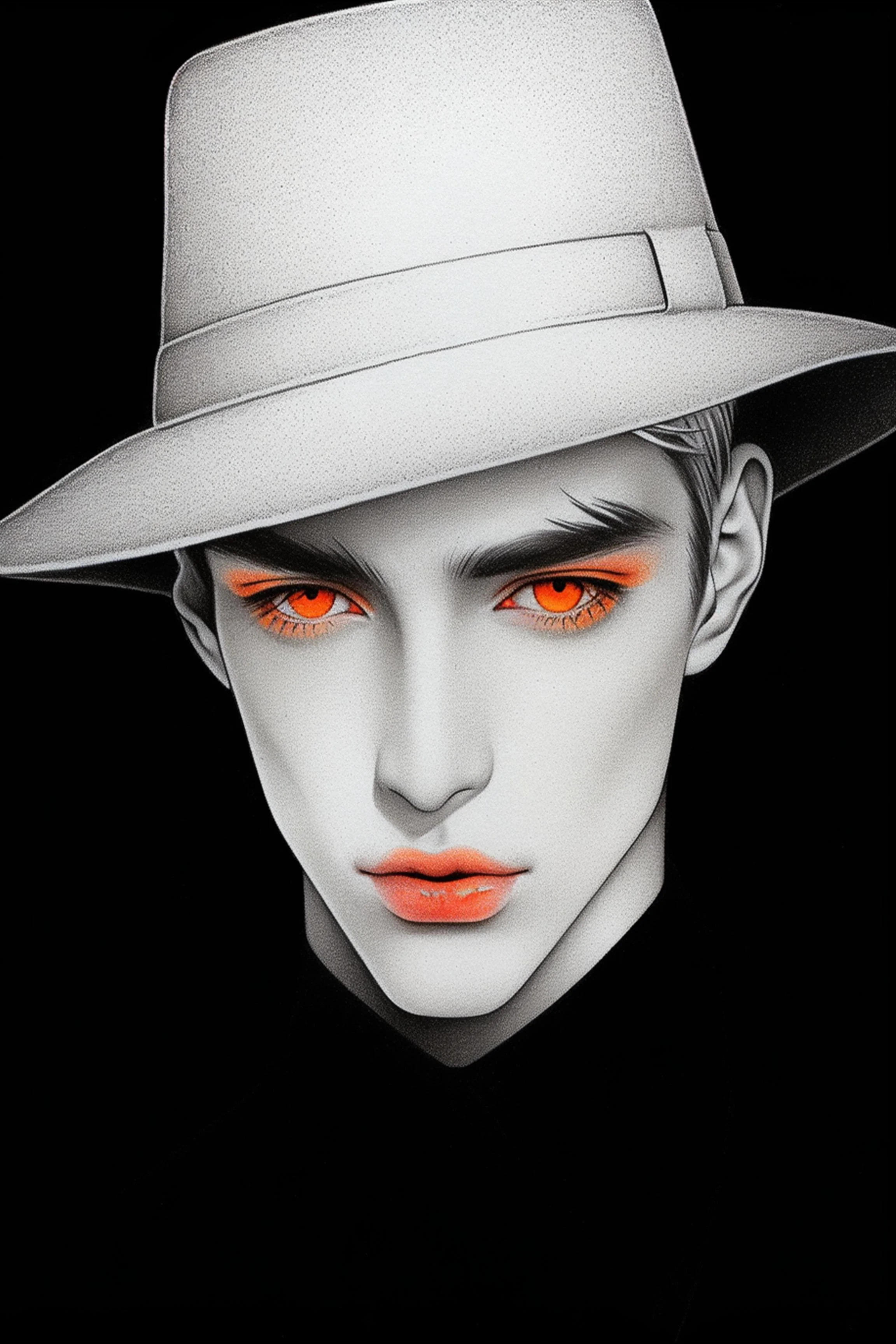#190 Color Drawing Facial — Beauty, Style, and Expression in Every Detail.— 24H × 36 W Digital Art - MWS-CDF--0190