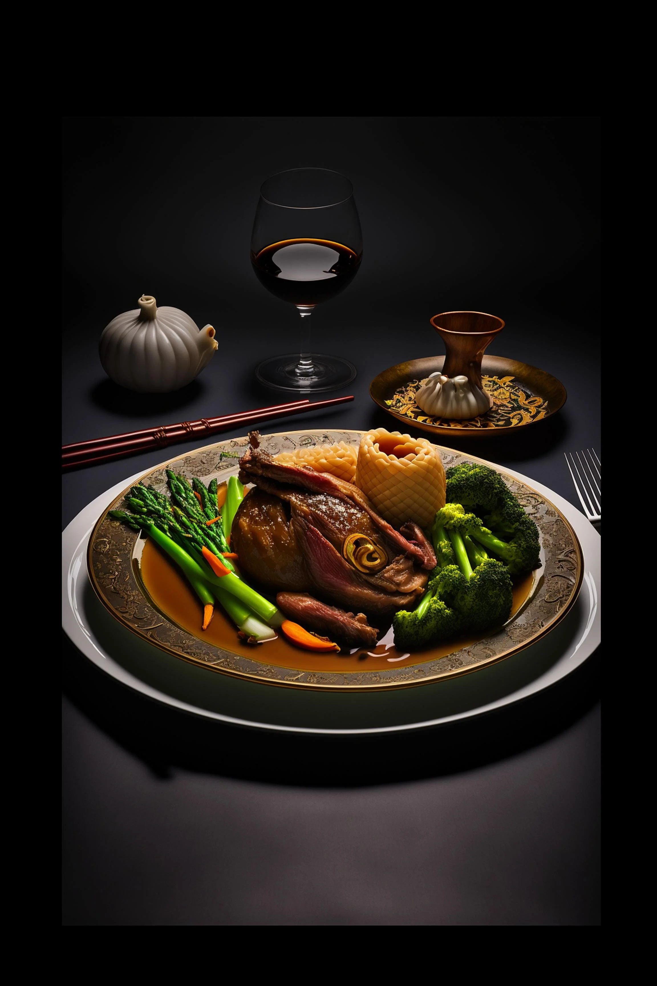 #7 International Dessert & Gourmet — A Celebration of Sweet Flavor and Global Style. 24H × 36W Digital Art  - MWS-INTL-0007