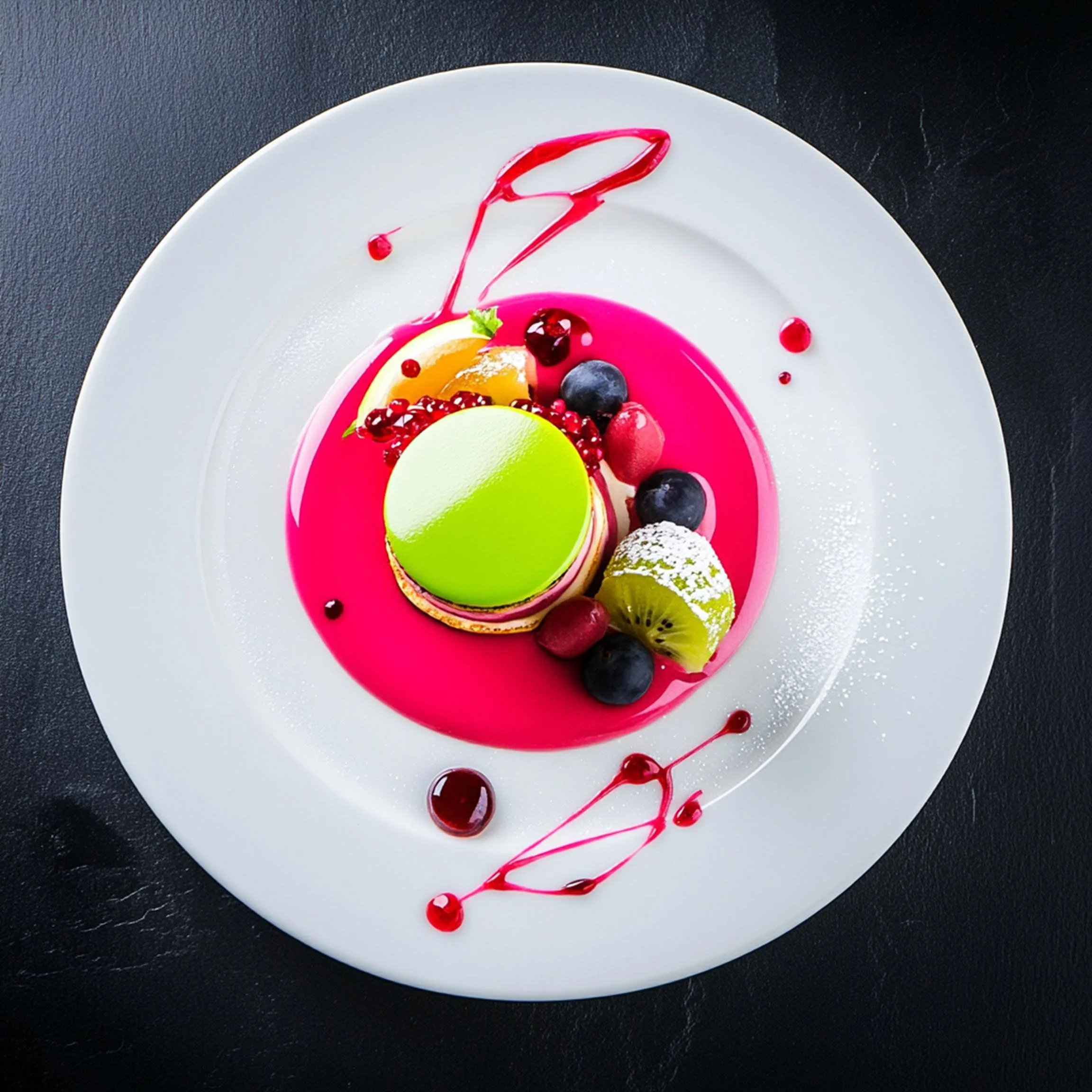 #28 INTL L&H DESSERT  — A Celebration of Sweet Flavor and Global Style. 24H × 34W Digital Art  - MWS-IDG-0028
