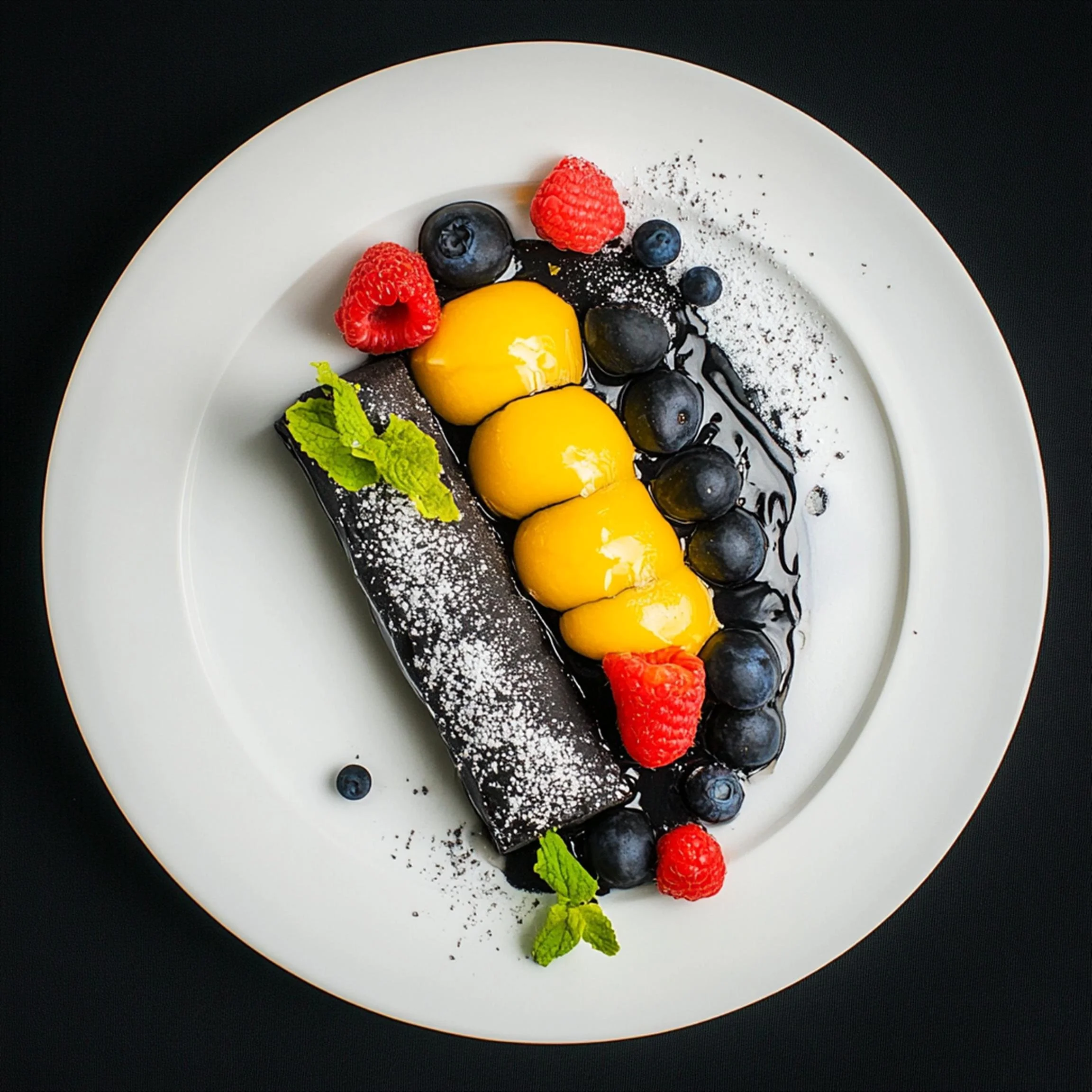 #43 INTL L&H DESSERT  — A Celebration of Sweet Flavor and Global Style. 24H × 34W Digital Art  - MWS-IDG-0043