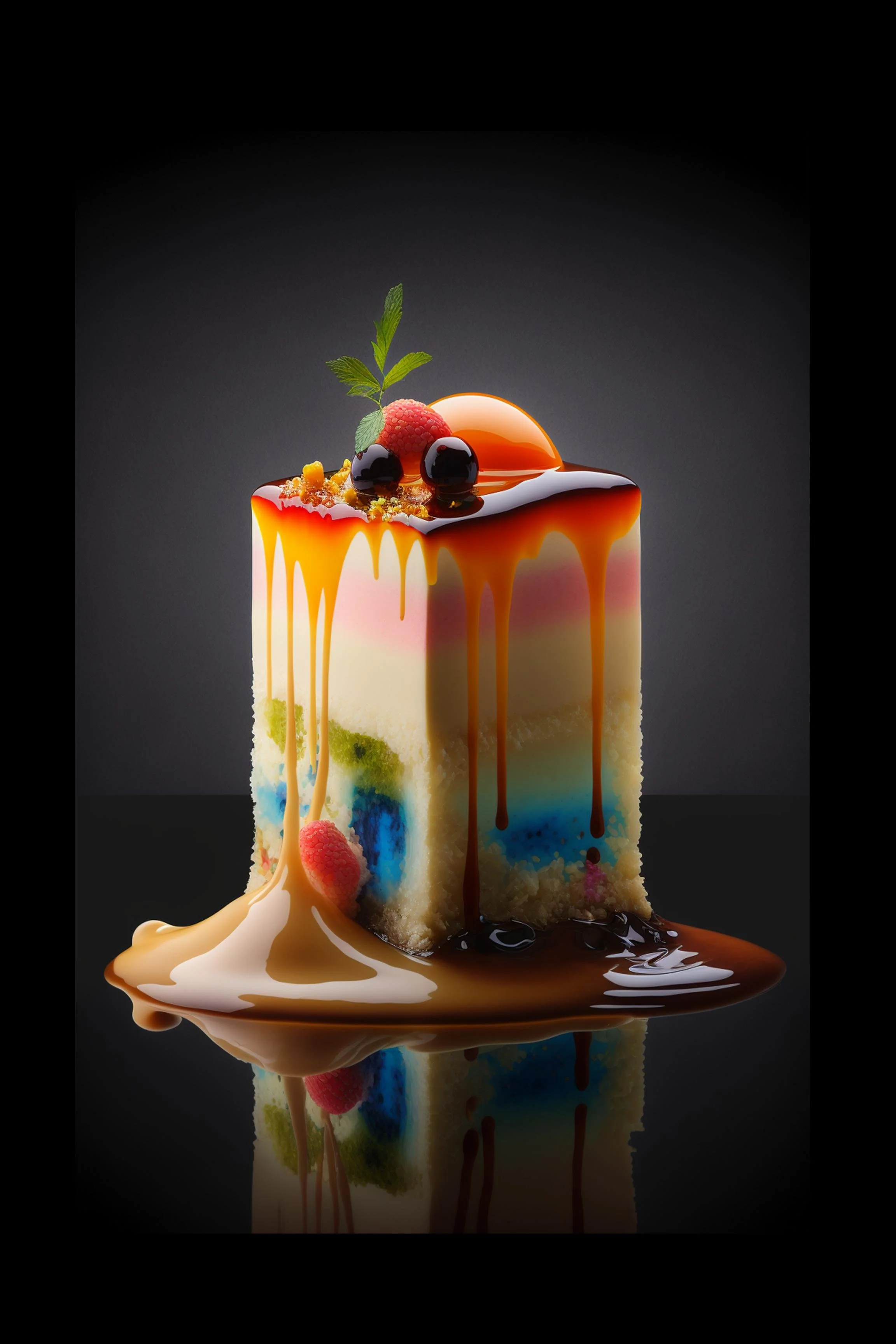 #48 International Dessert & Gourmet — A Celebration of Sweet Flavor and Global Style. 24H × 36W Digital Art  - MWS-INTL-0048