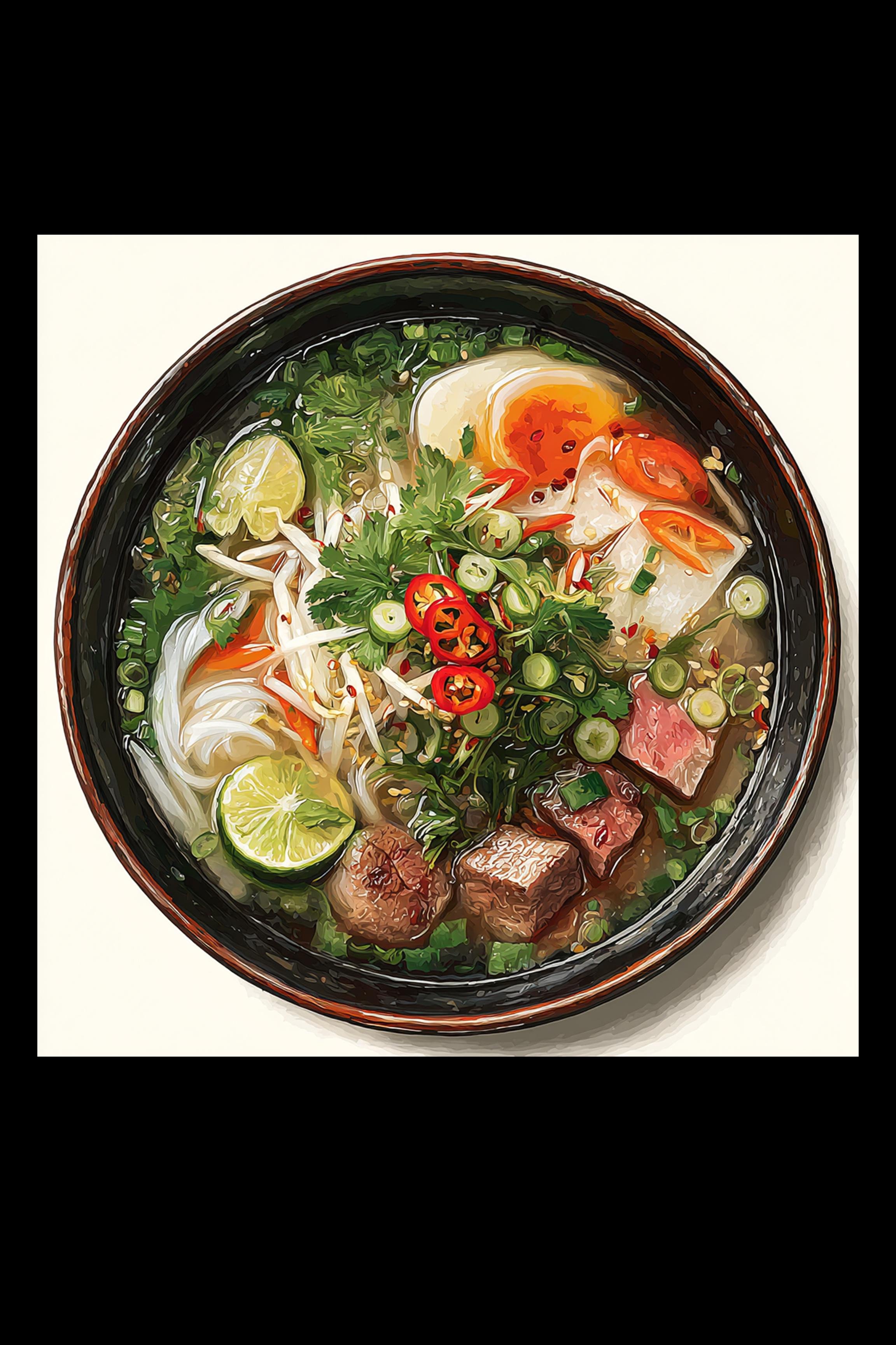#9 Vietnamese Gourmet & Dessert — A Taste of Vietnam, Celebrated Through Art. — 24H × 24W Digital Art - MWS-VGD-0009