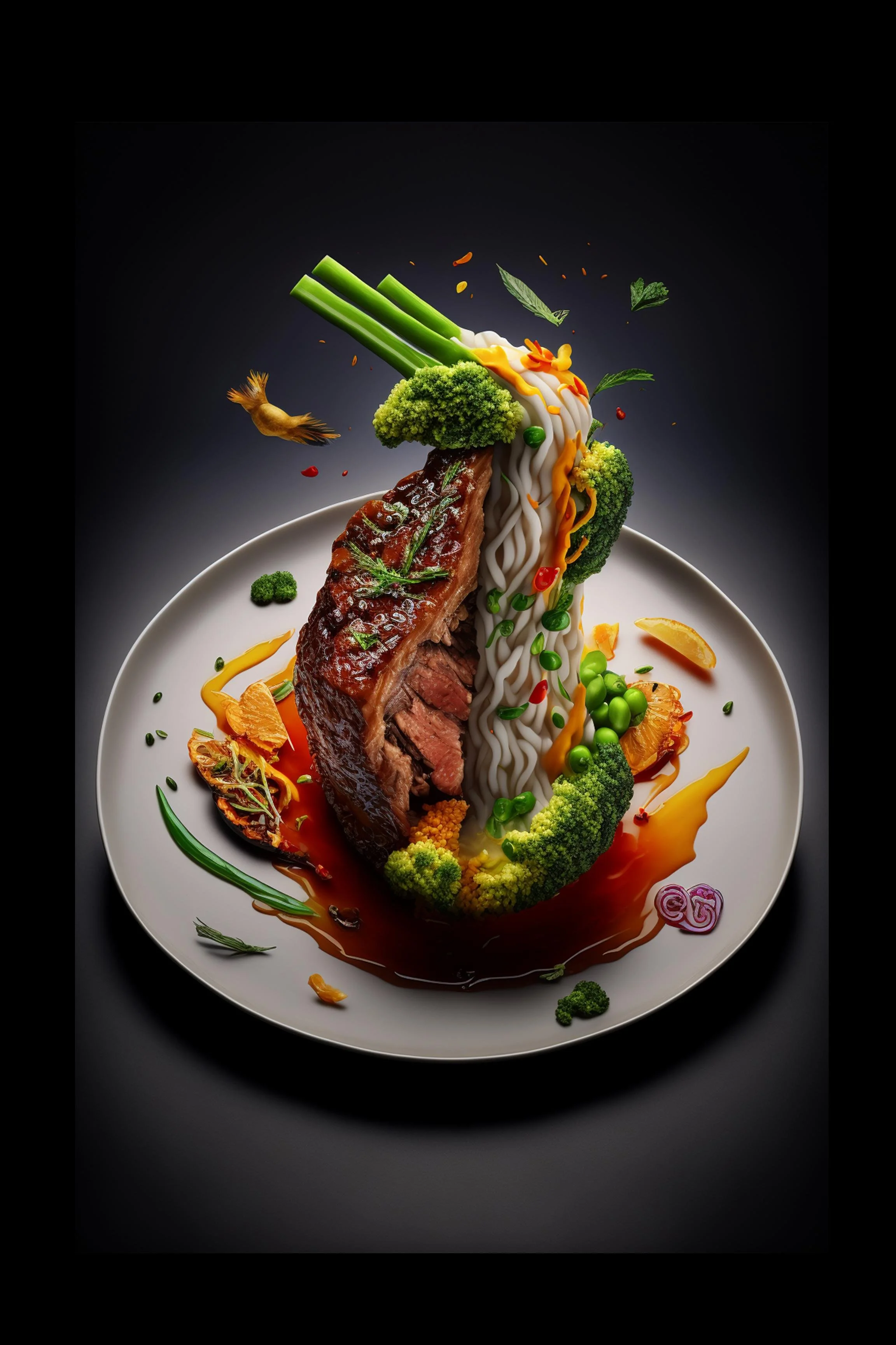 #6 INTERNATIONAL DESSERT & GOURMET — A Celebration of Sweet Flavor and Global Style. 24H × 36W Digital Art  - MWS-INTL-0006