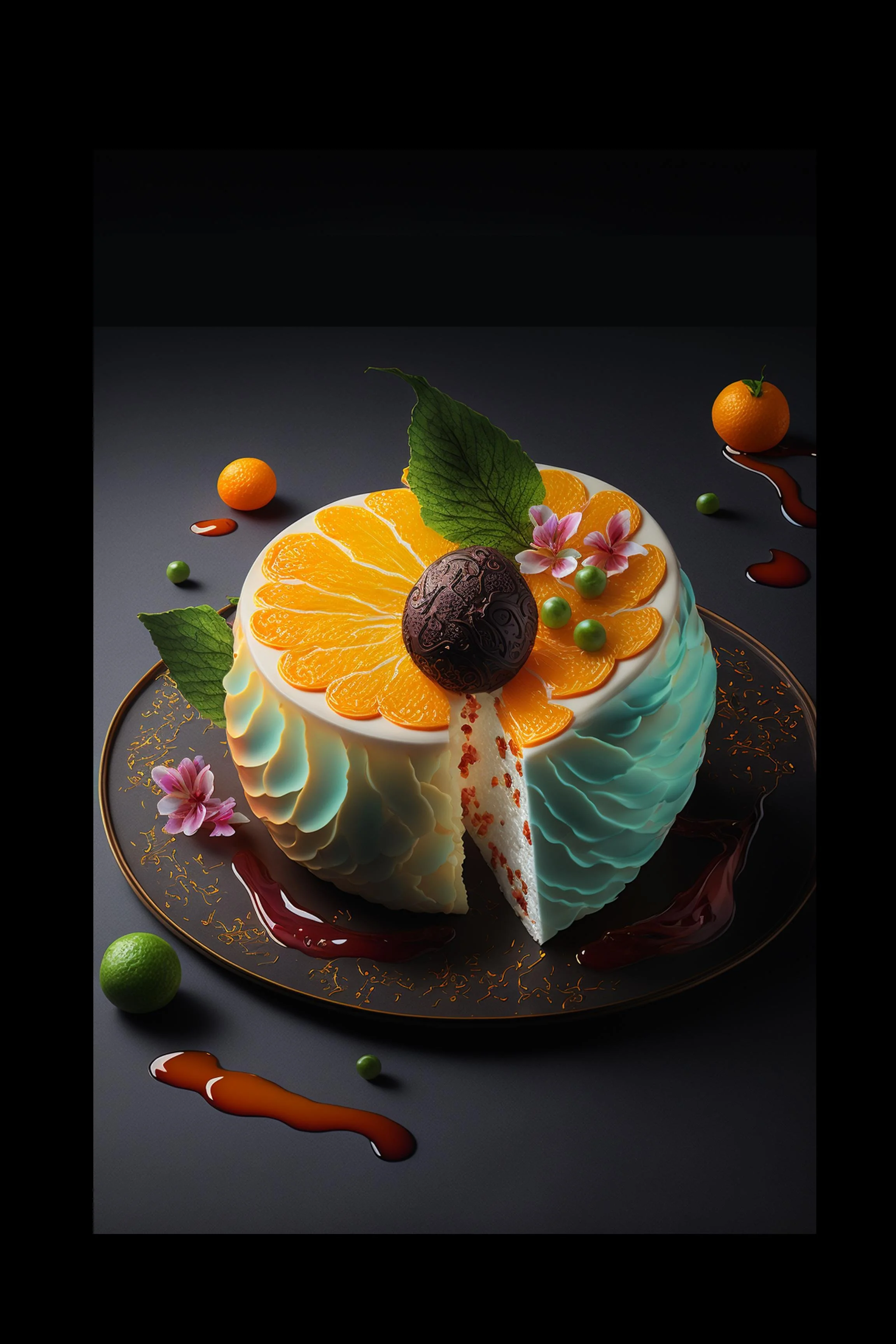 #15 International Dessert & Gourmet — A Celebration of Sweet Flavor and Global Style. 24H × 36W Digital Art  - MWS-INTL-0015
