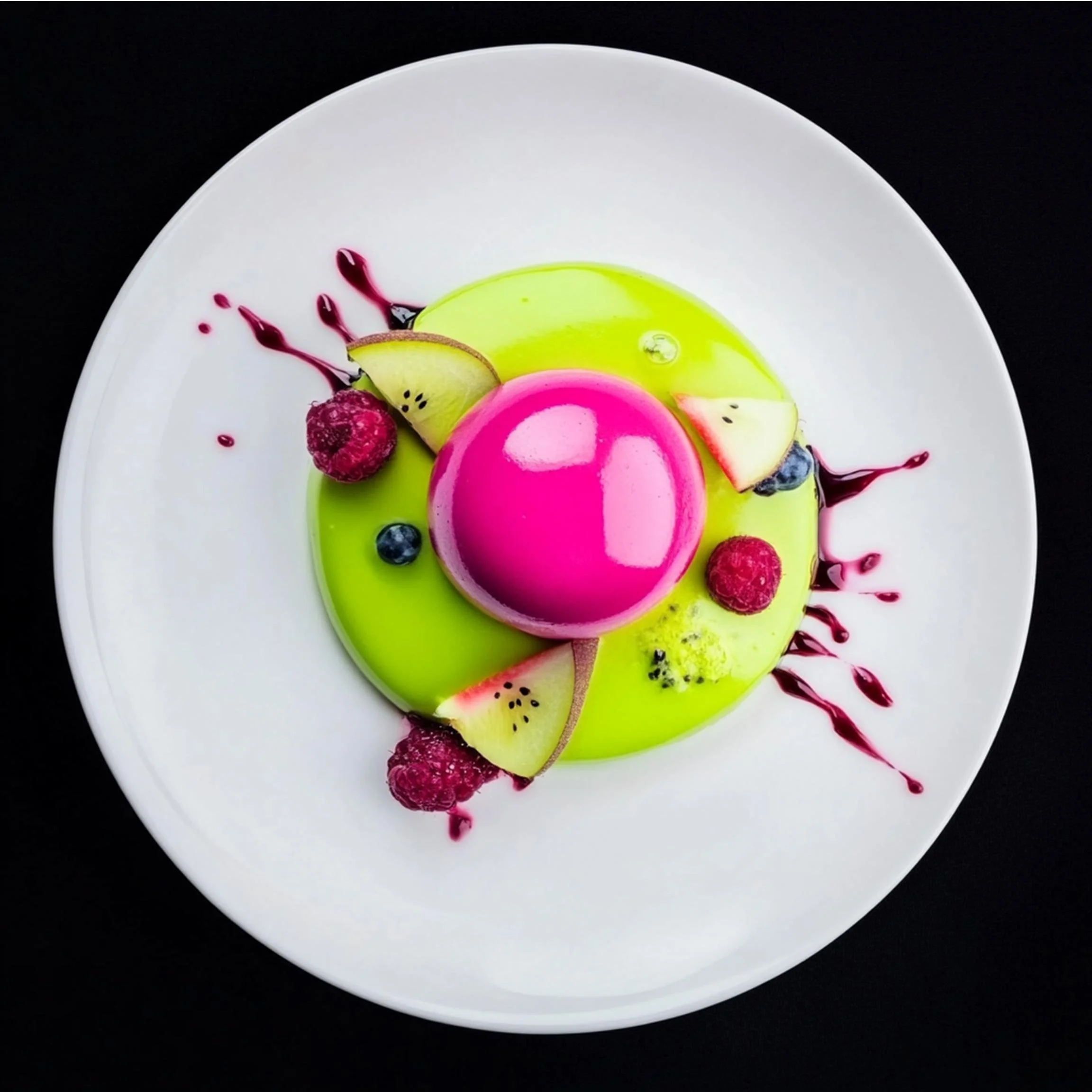 #18 INTL L&H DESSERT  — A Celebration of Sweet Flavor and Global Style. 24H × 34W Digital Art  - MWS-IDG-0018