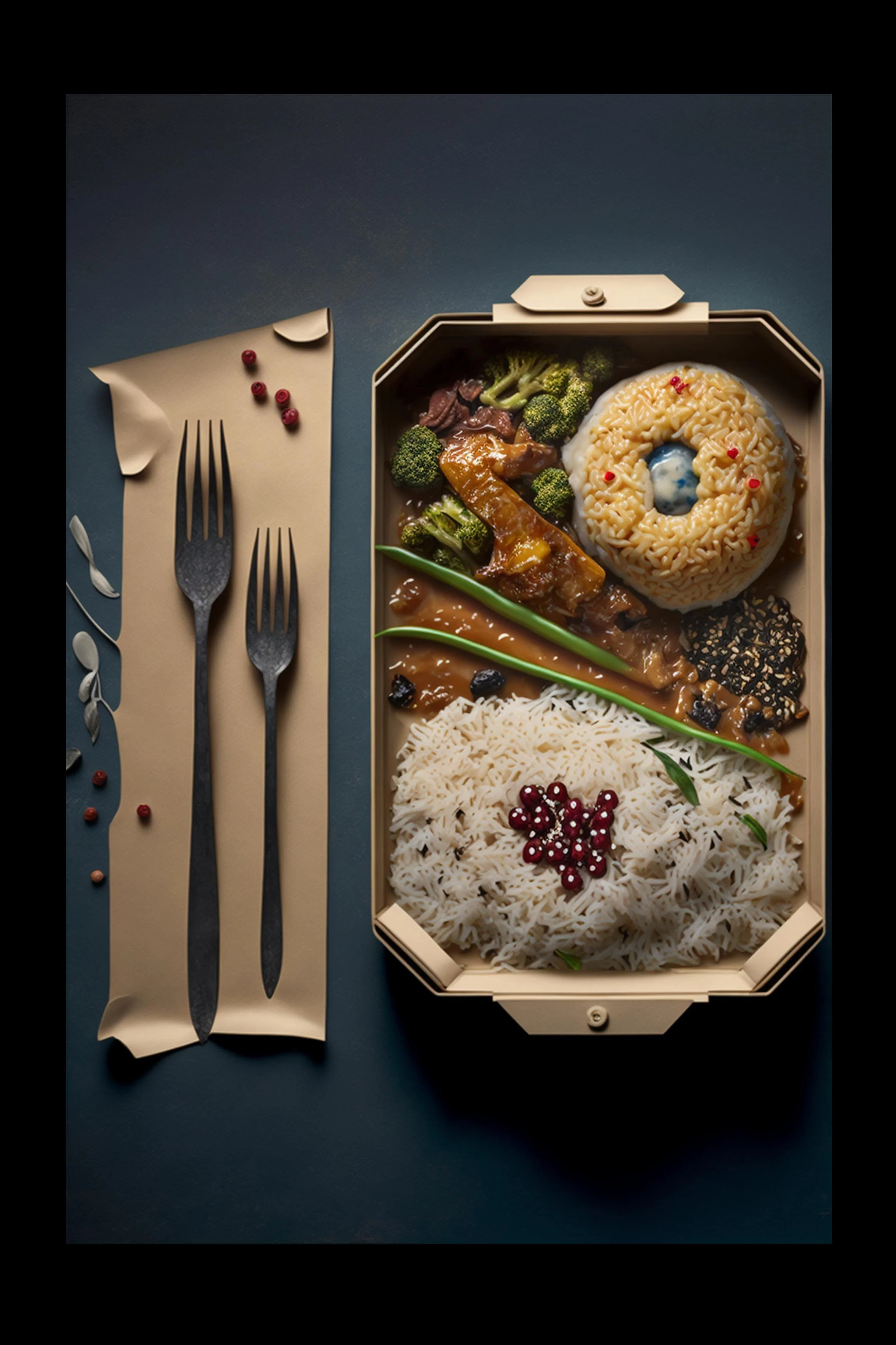 #24 International Dessert & Gourmet — A Celebration of Sweet Flavor and Global Style. 24H × 36W Digital Art  - MWS-INTL-0024