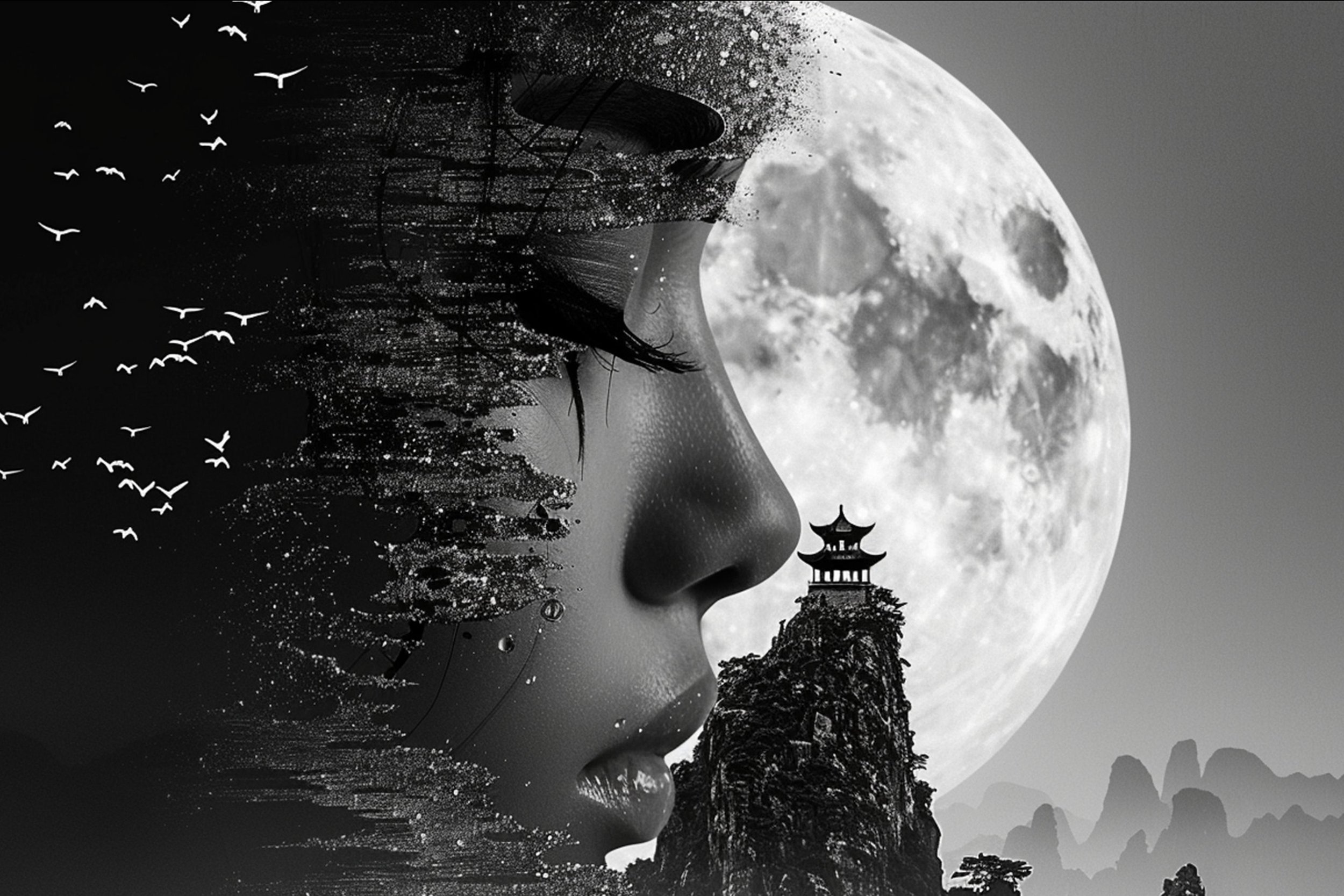 #13 BLACK & WHITE LANDSCAPE — Timeless Beauty in Every View 24W X 36H