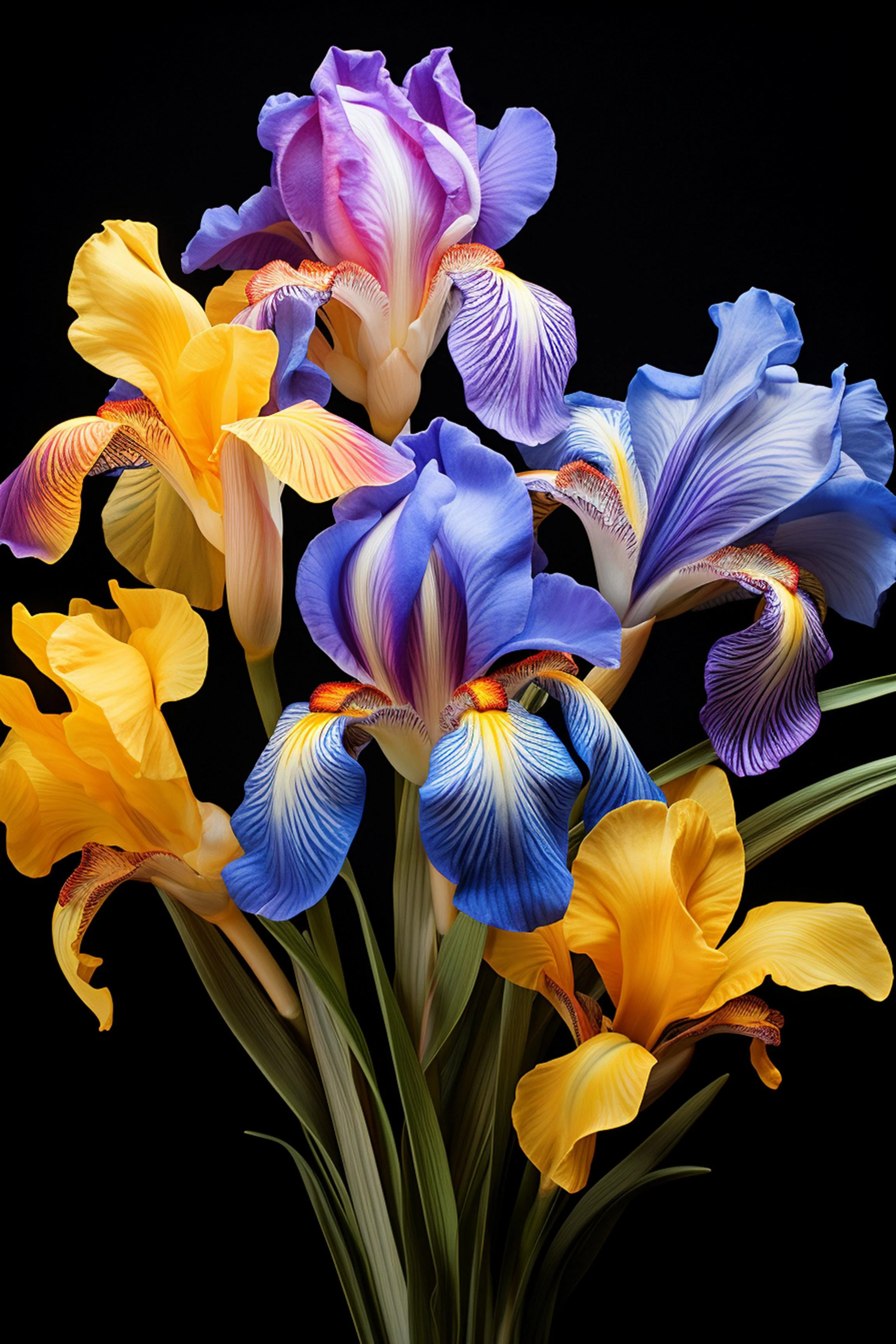 #18 FLOWER ART –  Let Nature Bloom Through Art. — 24H × 36W Digital Art Artwork ID: MWS-FLW-018