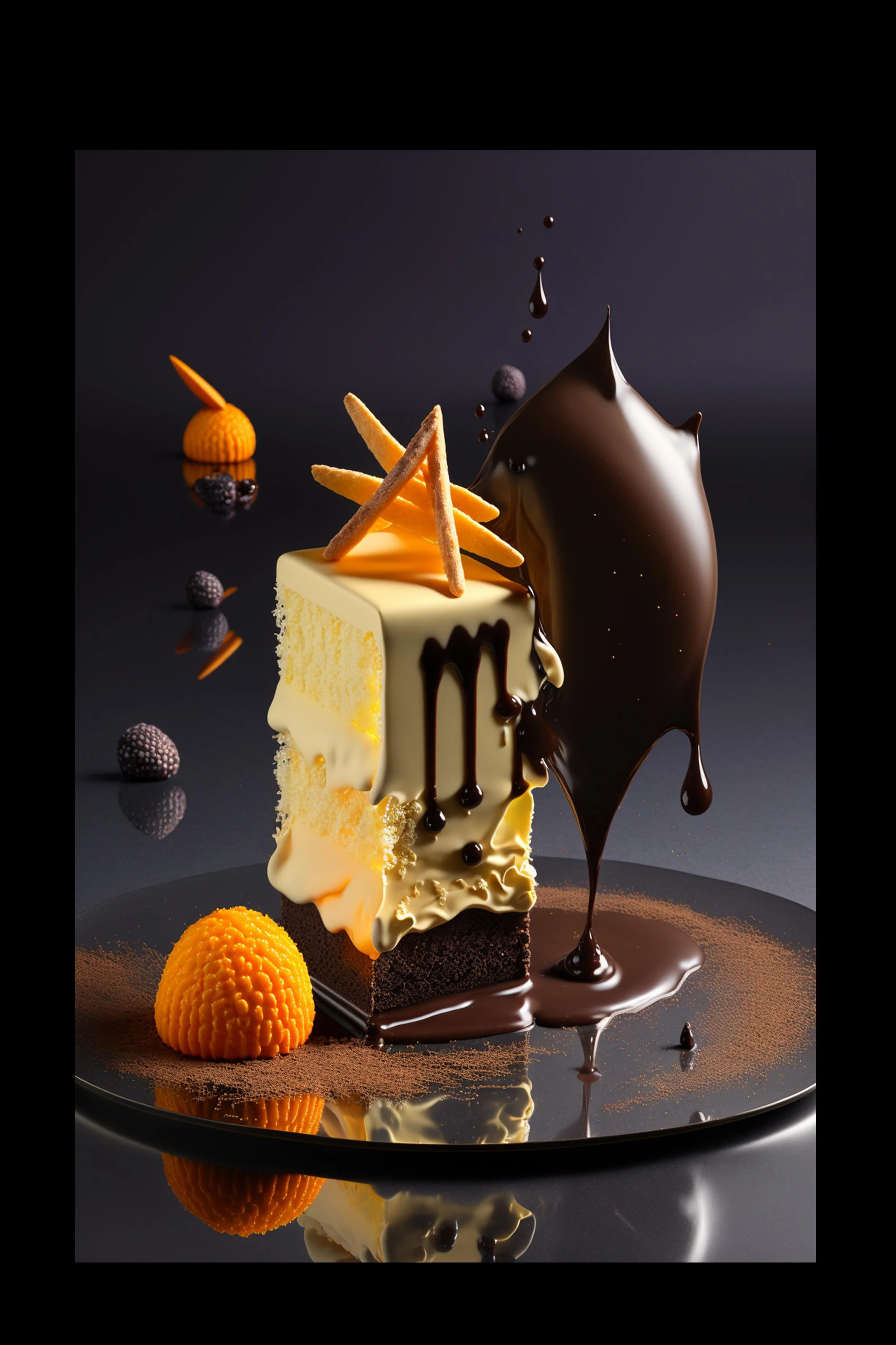 #36 International Dessert & Gourmet — A Celebration of Sweet Flavor and Global Style. 24H × 36W Digital Art  - MWS-INTL-0036