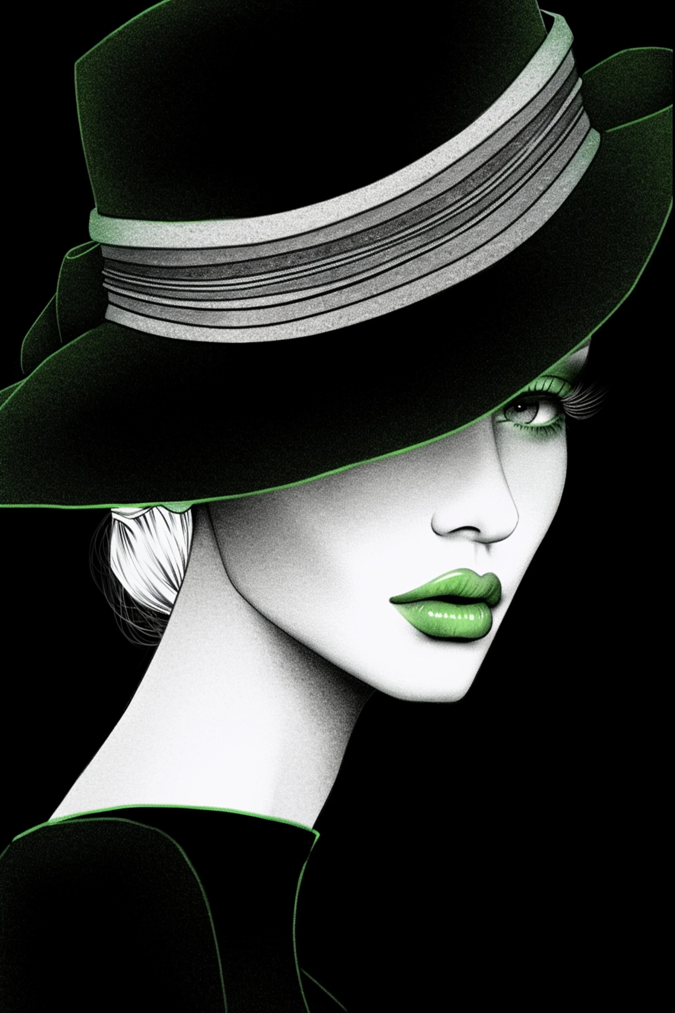 #7 ÉTERNELLE FEMME COLLECTION  – Beauty Changes. Elegance Endures.  – 24H × 36W Digital Art -- ID:;  MWS--ETFE– 007