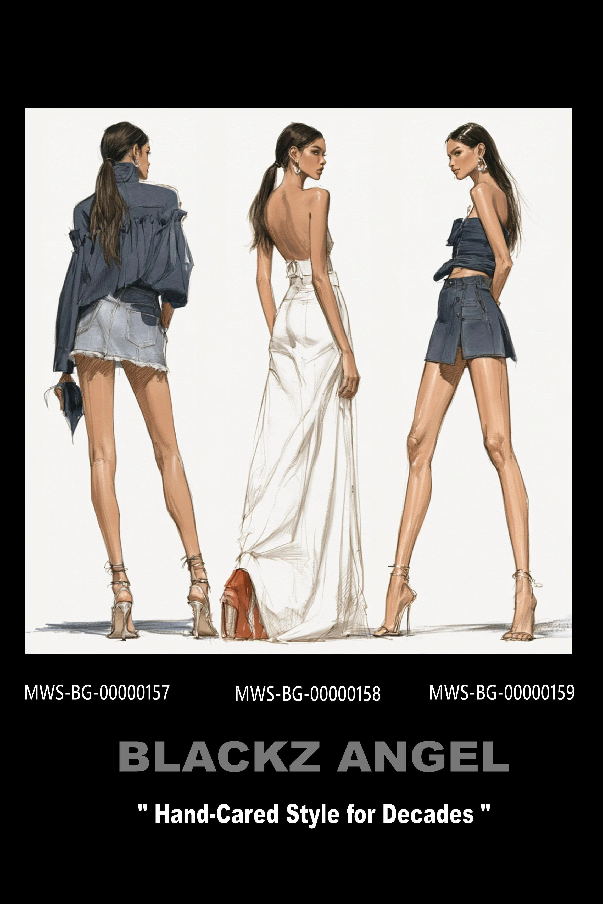 #49 Blackz Angel 24 x 36 Digital Art Work MWS-BG-00000154