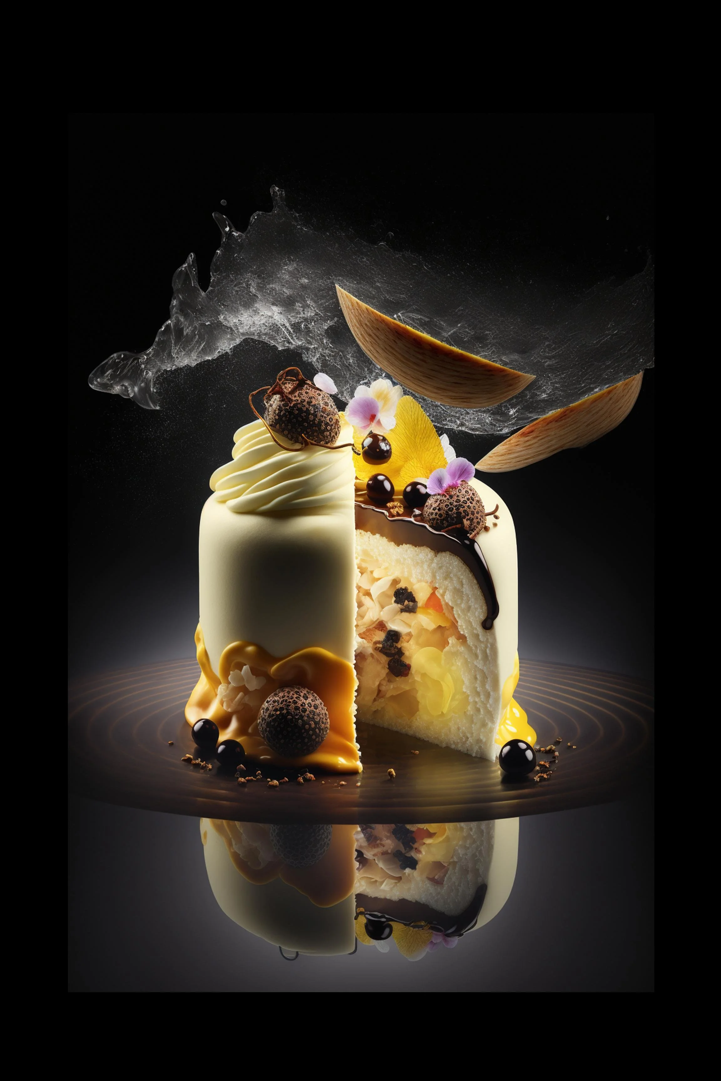 #20 International Dessert & Gourmet — A Celebration of Sweet Flavor and Global Style. 24H × 36W Digital Art  - MWS-INTL-0020