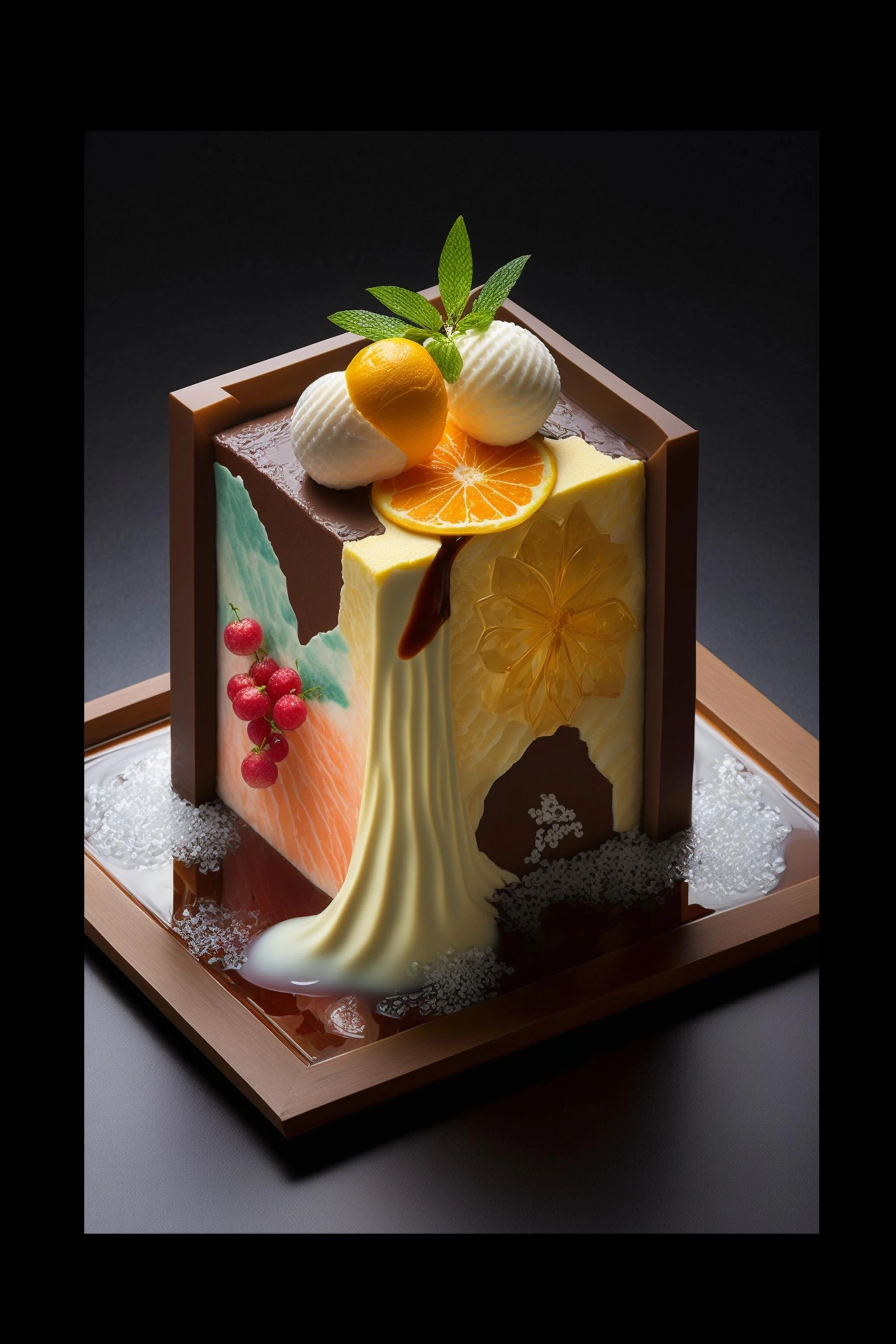 #49 International Dessert & Gourmet — A Celebration of Sweet Flavor and Global Style. 24H × 36W Digital Art  - MWS-INTL-0049