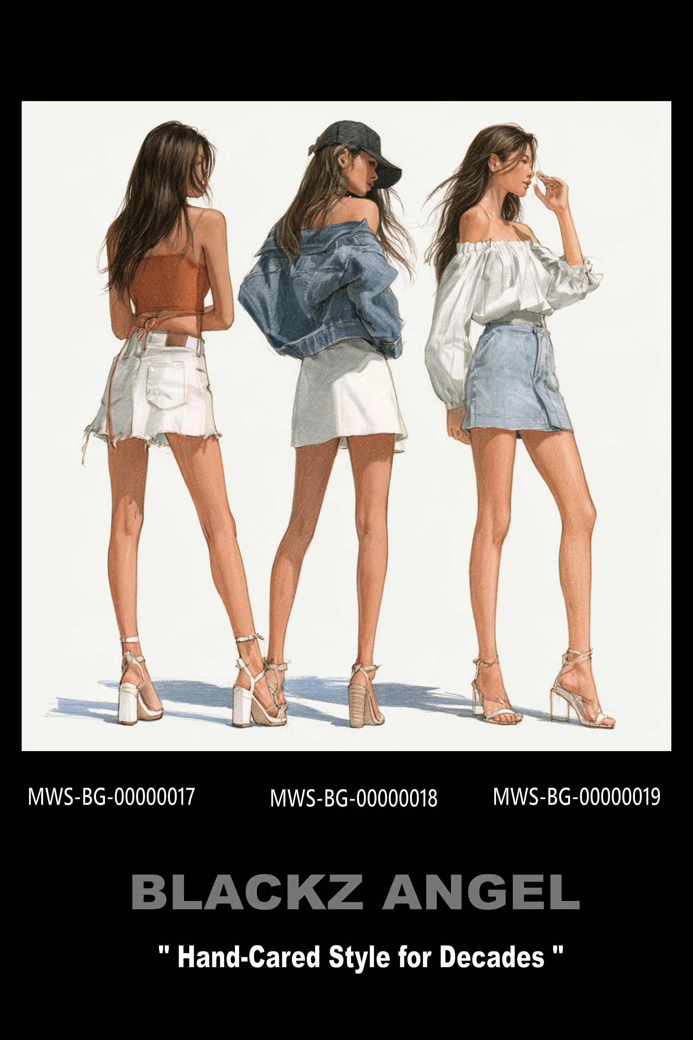 #7 Blackz Angel 24 x 36 In Digital Art Work MWS-BG-00000017