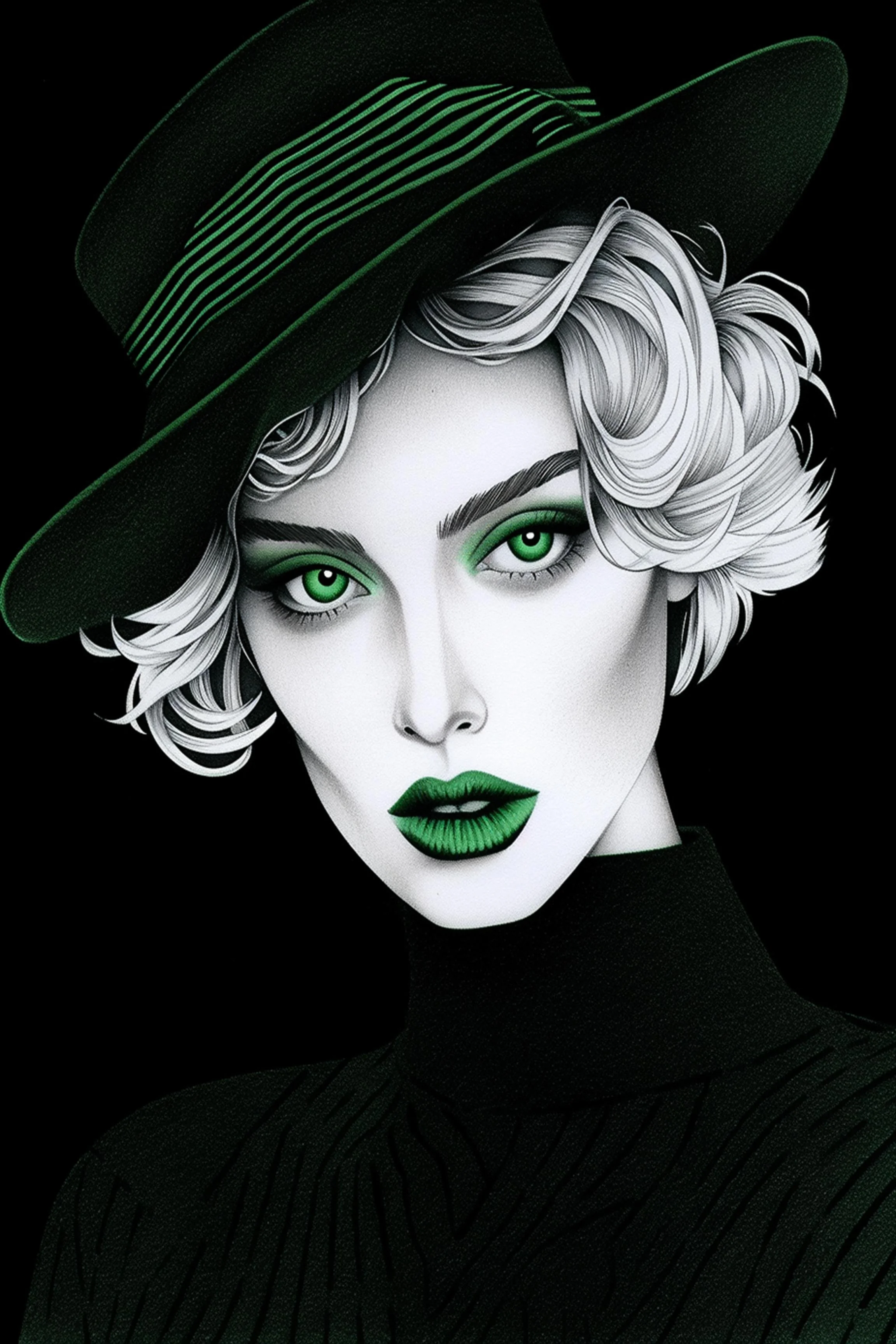 #8 ÉTERNELLE FEMME COLLECTION  – Beauty Changes. Elegance Endures.  – 24H × 36W Digital Art -- ID:;  MWS--ETFE– 008
