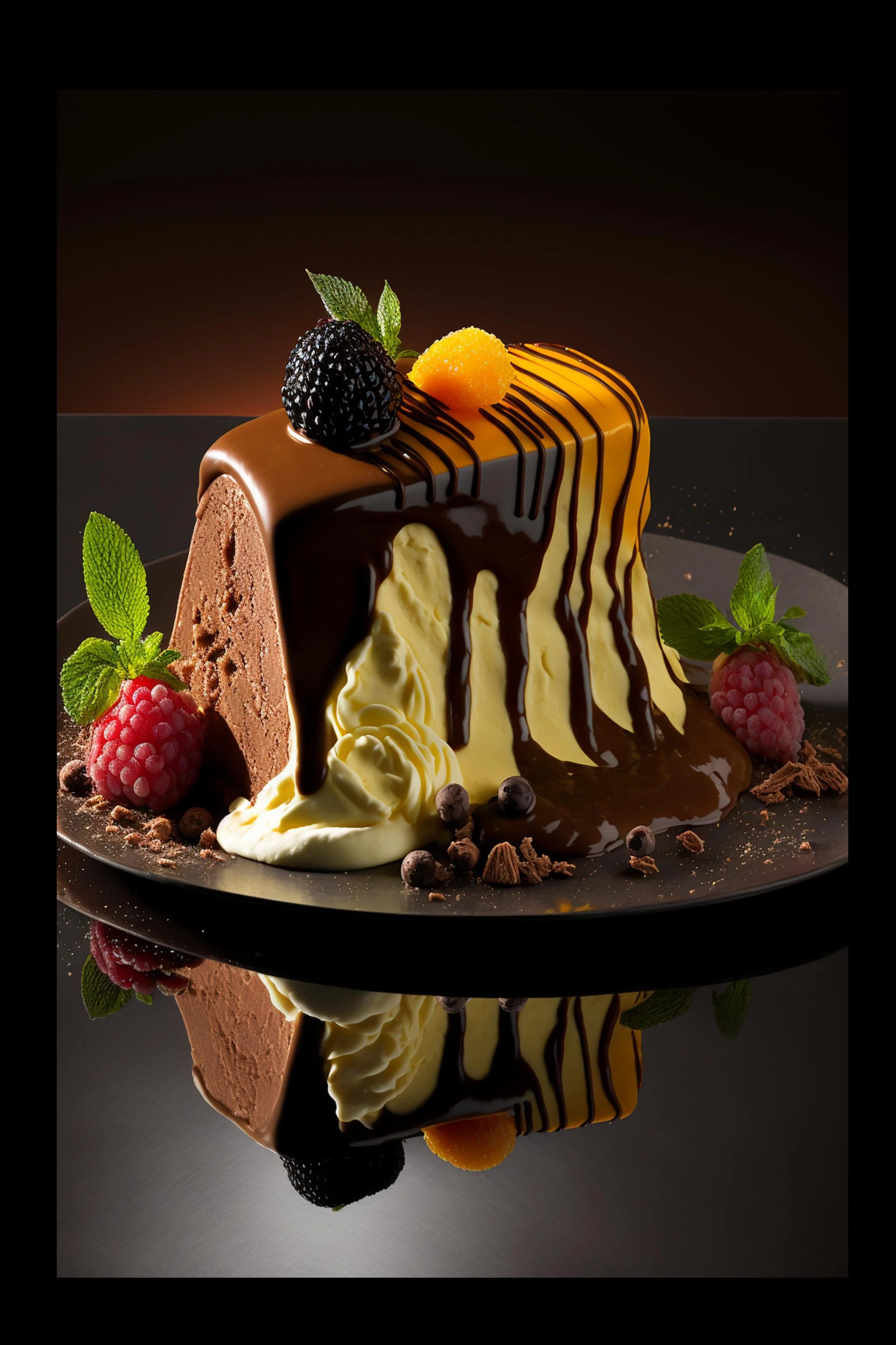 #1 INTERNATIONAL DESSERT & GOURMET — A Celebration of Sweet Flavor and Global Style. 24H × 36W Digital Art  - MWS-INTL-0001