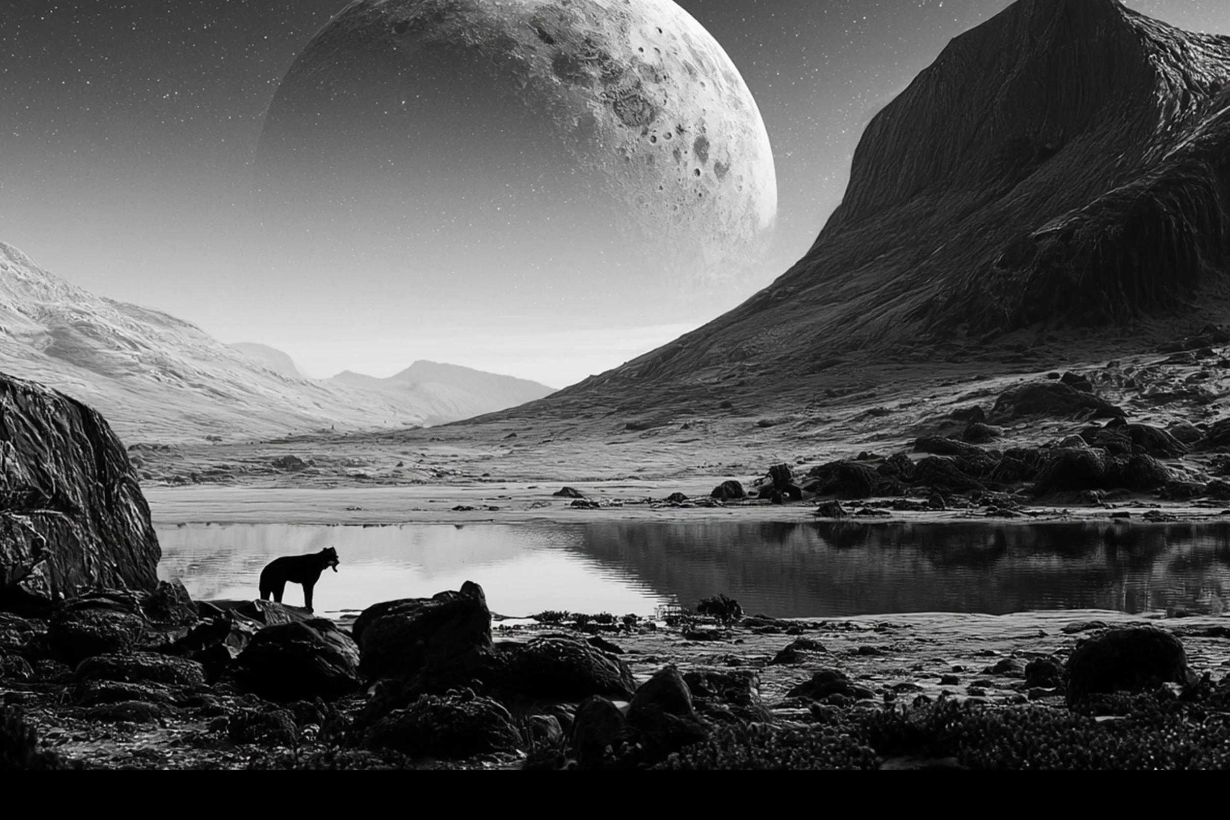 #2 BLACK & WHITE LANDSCAPE — Timeless Beauty in Every View 24H × 36W