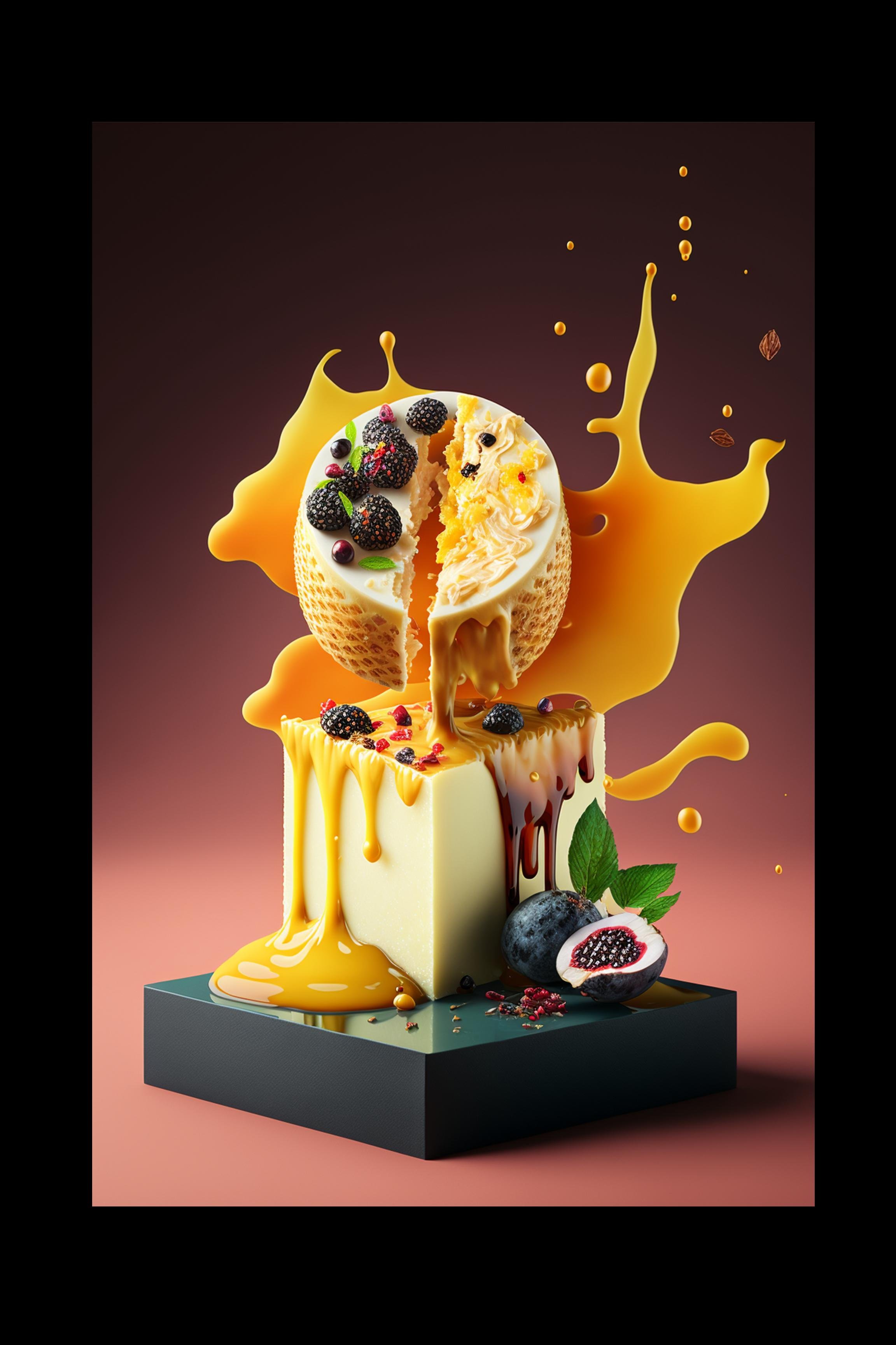 #19 International Dessert & Gourmet — A Celebration of Sweet Flavor and Global Style. 24H × 36W Digital Art  - MWS-INTL-0019