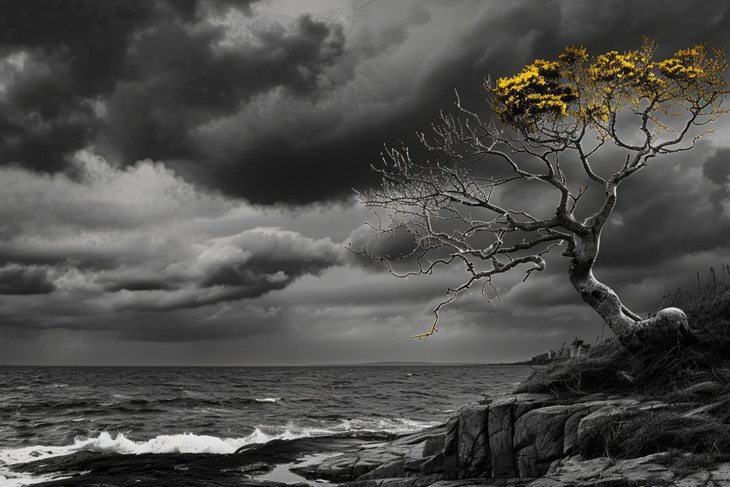 #46 BLACK & WHITE LANDSCAPE — Timeless Beauty in Every View 24W X 36H