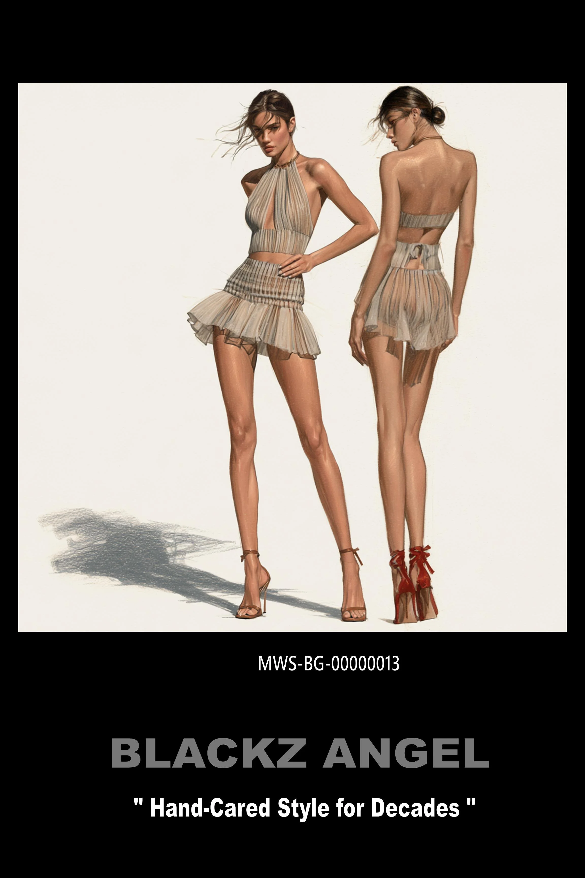 #5 Blackz Angel 24 x 36 In Digital Art Work MWS-BG-00000013