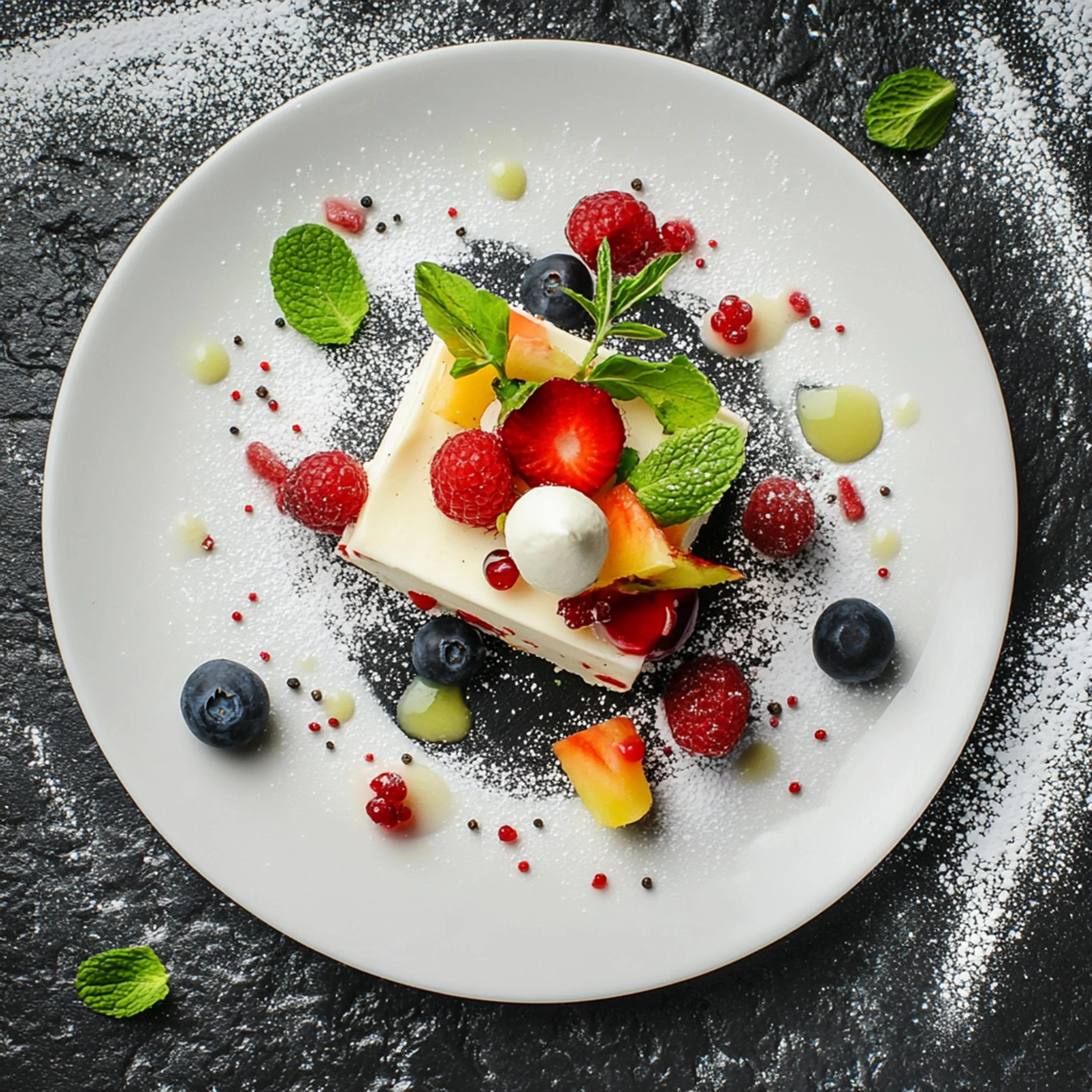 #45 INTL L&H DESSERT  — A Celebration of Sweet Flavor and Global Style. 24H × 34W Digital Art  - MWS-IDG-0045