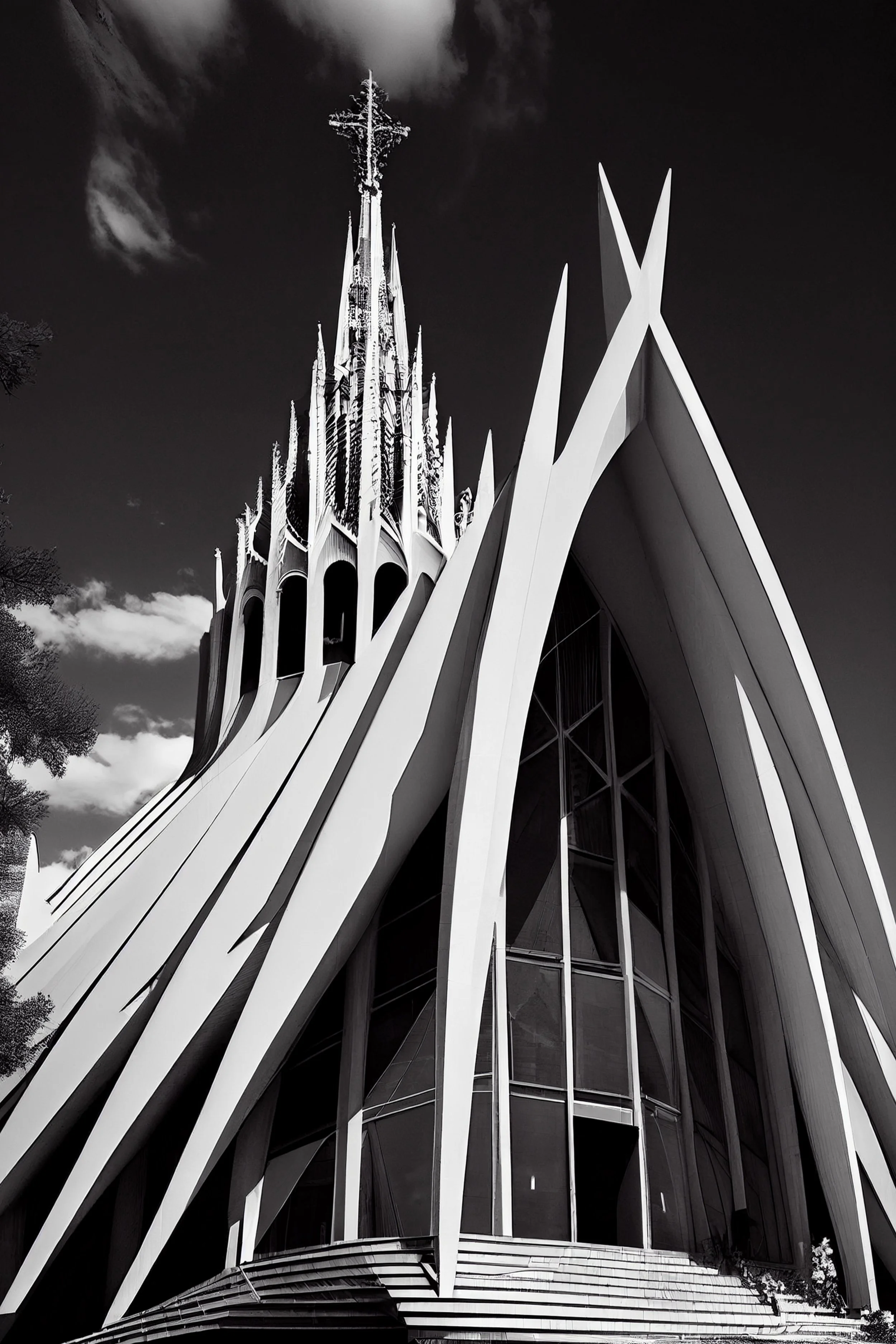 #7 ATLAS ETERNA COLLECTION  — Beyond Borders. Beyond Time. Beyond Imagination. — 24H × 36W Digital Art — ID; MWS-CHURCH–-007