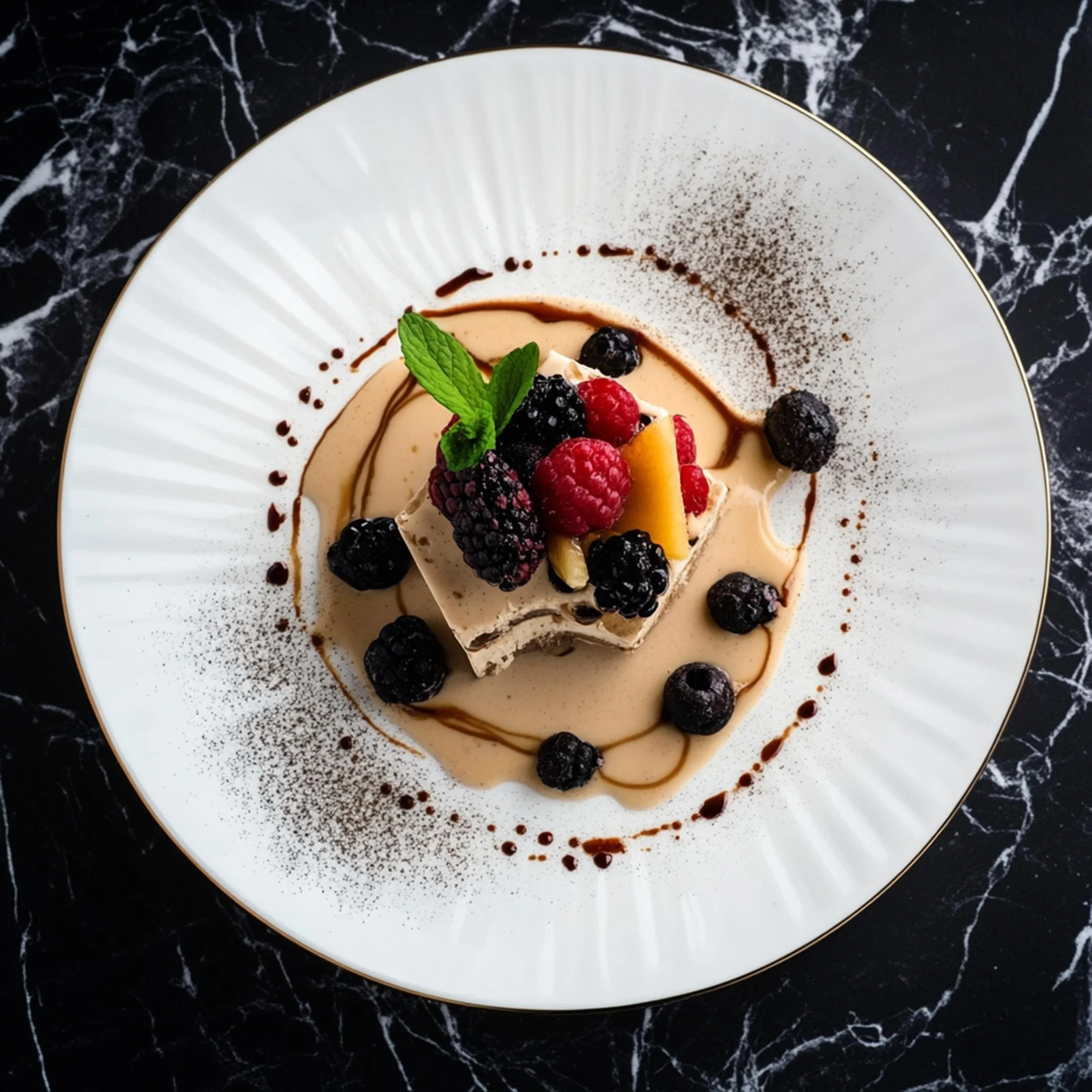 #5 INTL L&H DESSERT  — A Celebration of Sweet Flavor and Global Style. 24H × 34W Digital Art  - MWS-IDG-0005