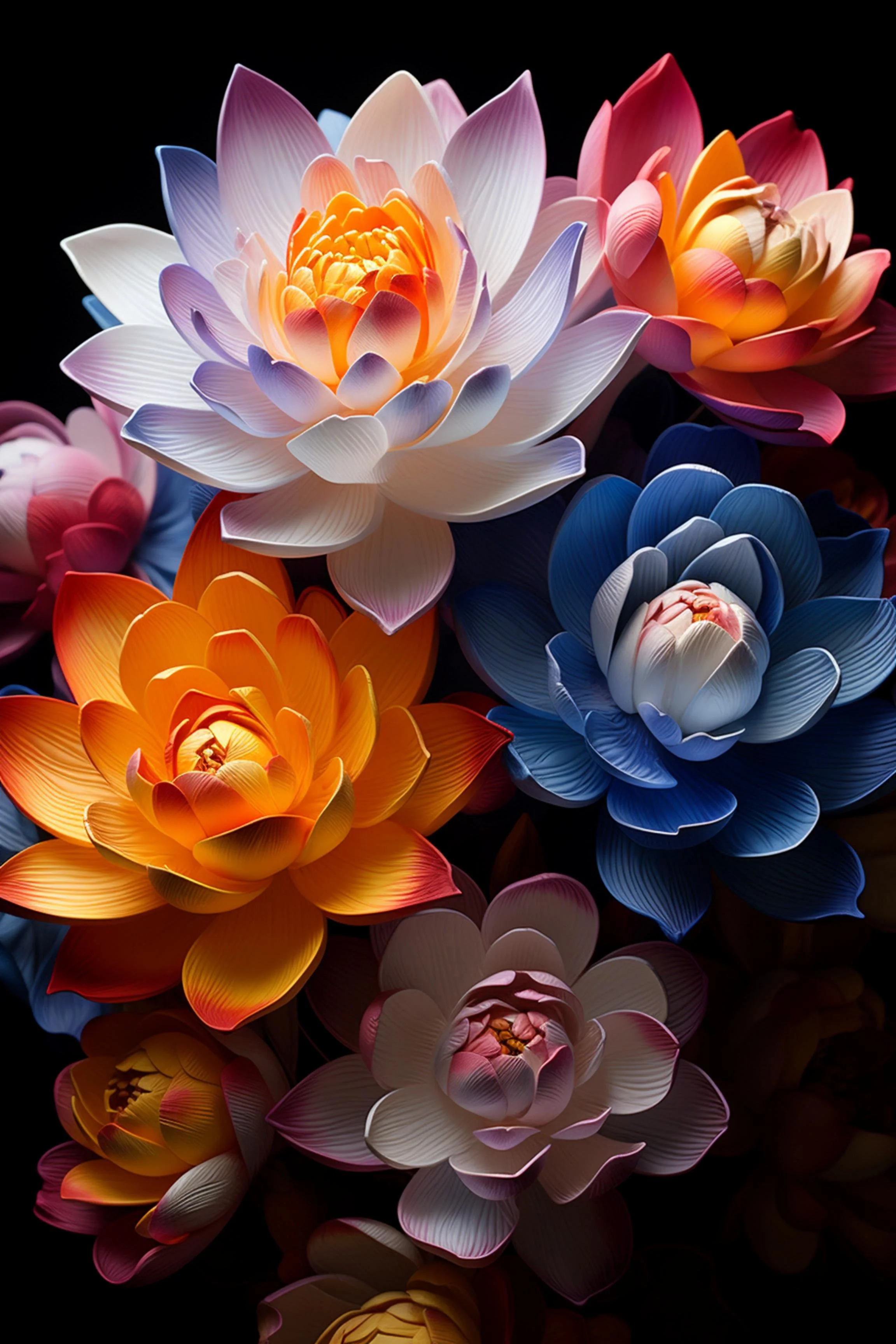 #19 FLOWER ART –  Let Nature Bloom Through Art. — 24H × 36W Digital Art Artwork ID: MWS-FLW-019