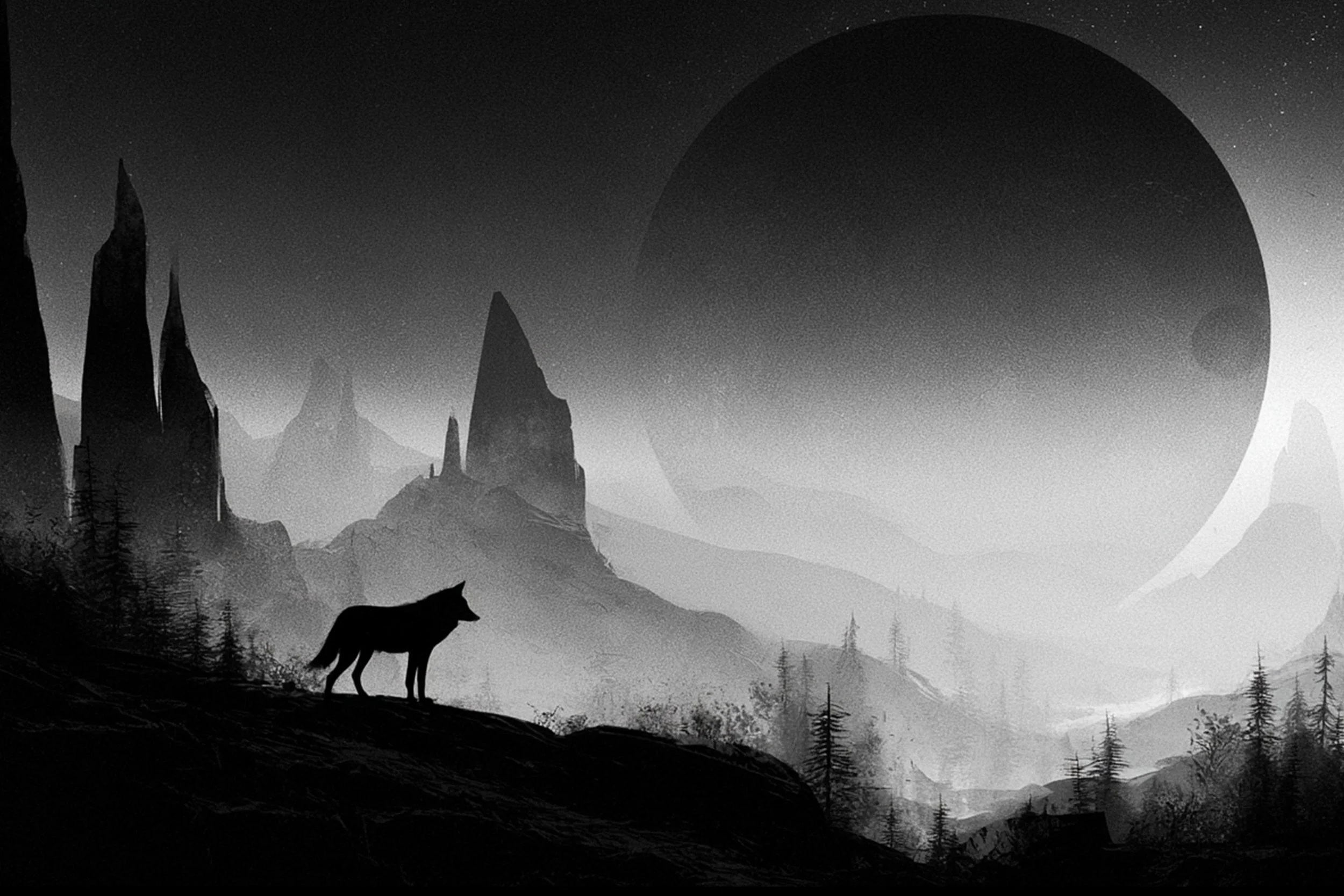 #9 BLACK & WHITE LANDSCAPE — Timeless Beauty in Every View 24W X 36H