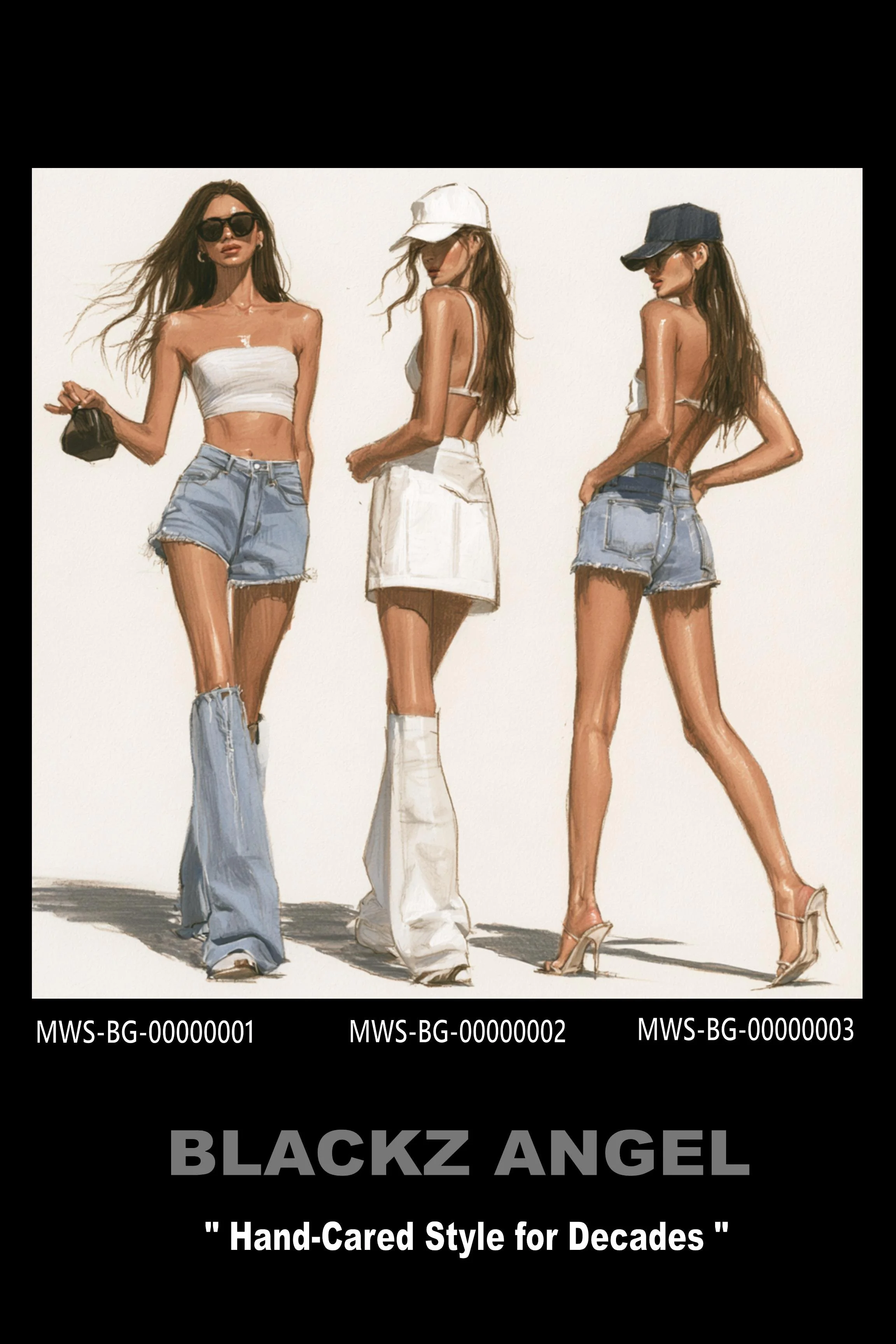 #1 Blackz Angel 24 x 36 In Digital Art Work MWS-BG-00000001