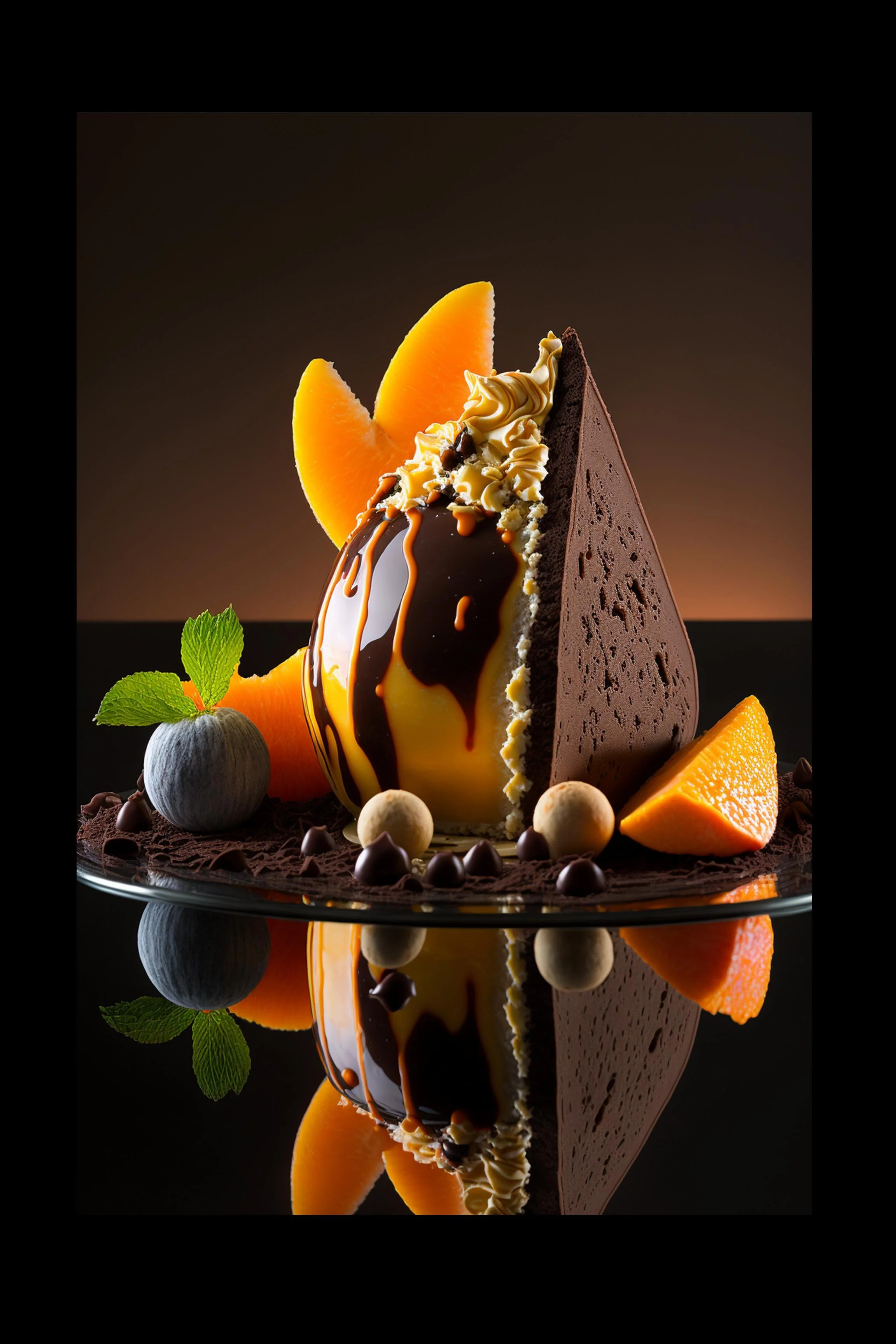 #45 International Dessert & Gourmet — A Celebration of Sweet Flavor and Global Style. 24H × 36W Digital Art  - MWS-INTL-0045