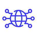 Globe avec des connexions vers l'extérieur