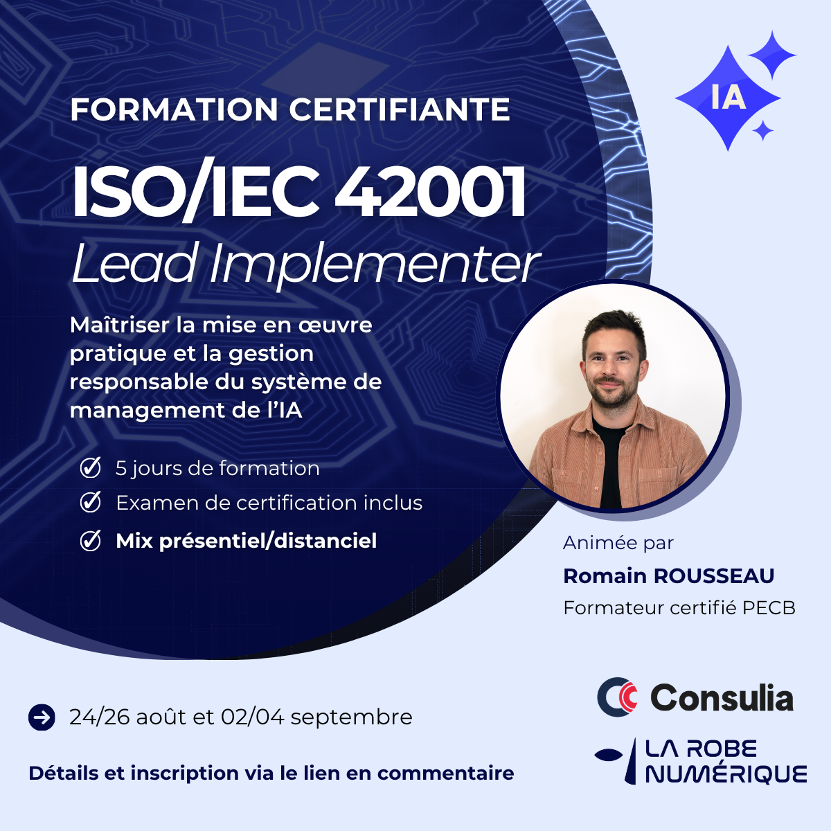 formation certifiante ISO/IEC 42001 Lead Implementer