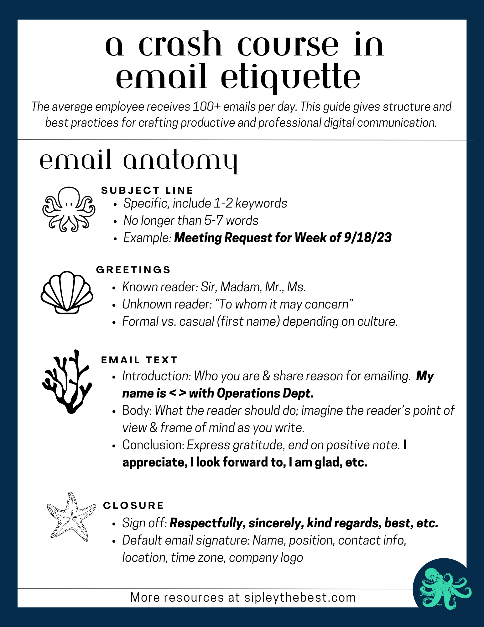 Sipley the Best Guide on Email Etiquette