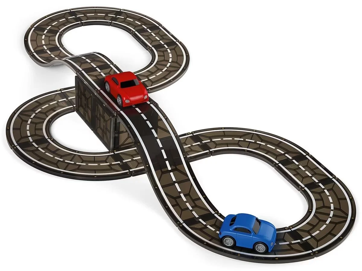 Magnetic Road Builder Tile Set