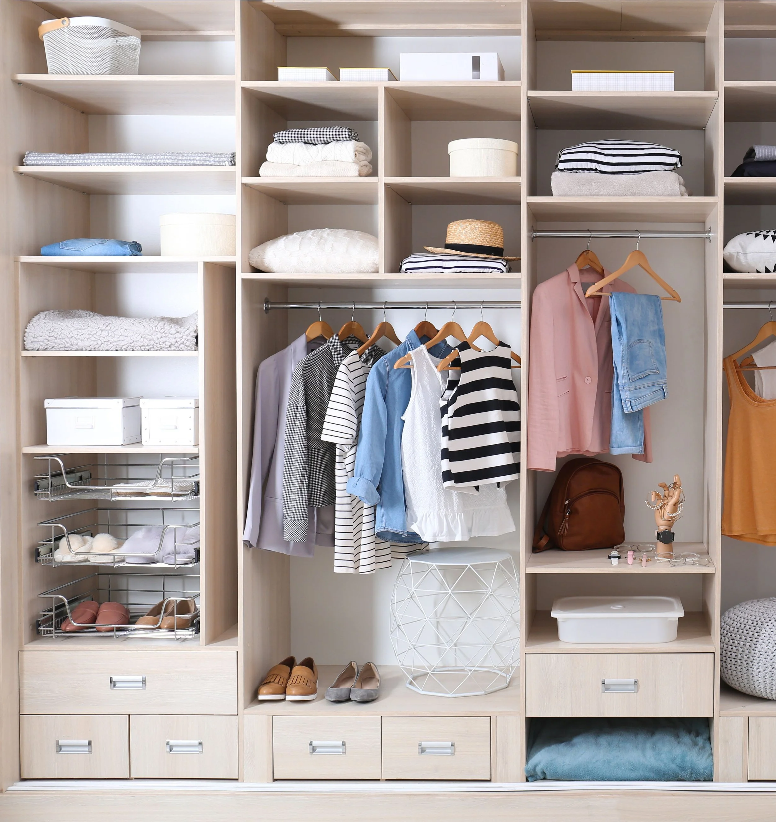 White Oak Custom Closet