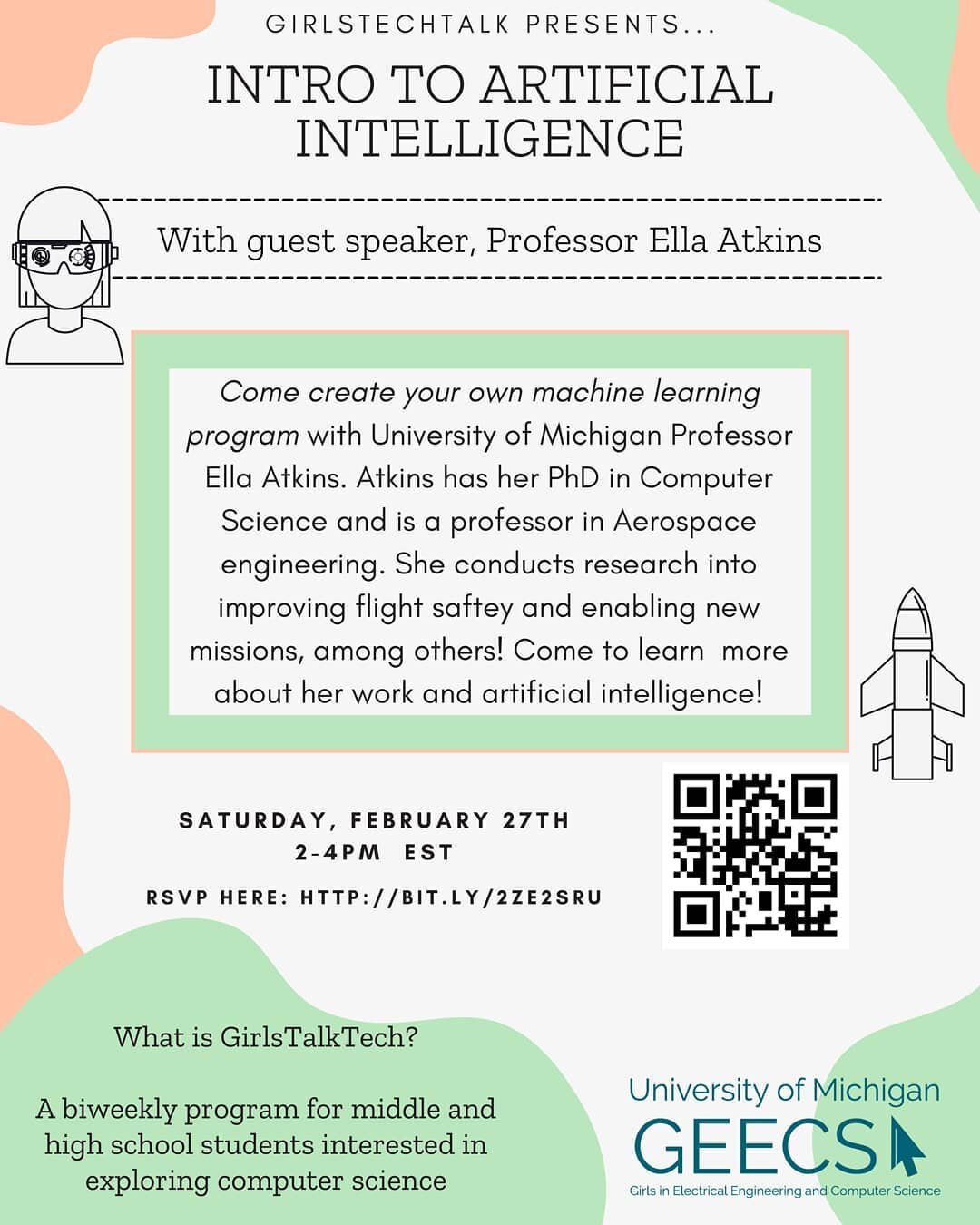 Hey! Join us for our Intro to AI session on 2/27 from 2pm - 4pm EST! RSVP at http://bit.ly/2Ze2srU
