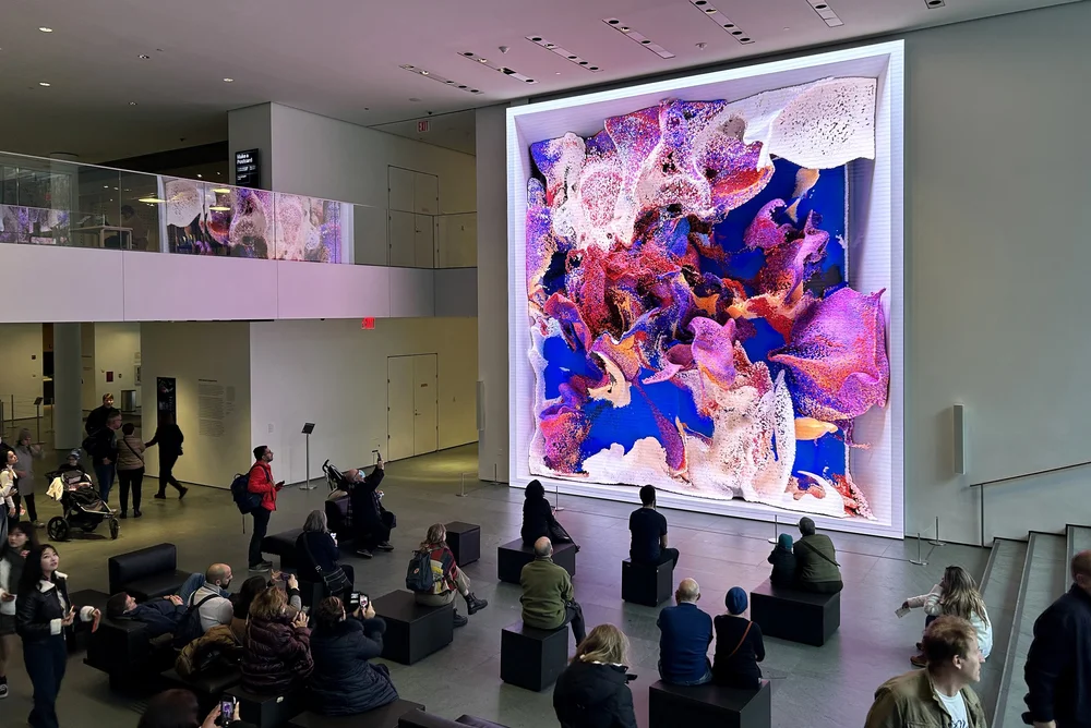 Installation view of the exhibition "Refik Anadol: Unsupervised"