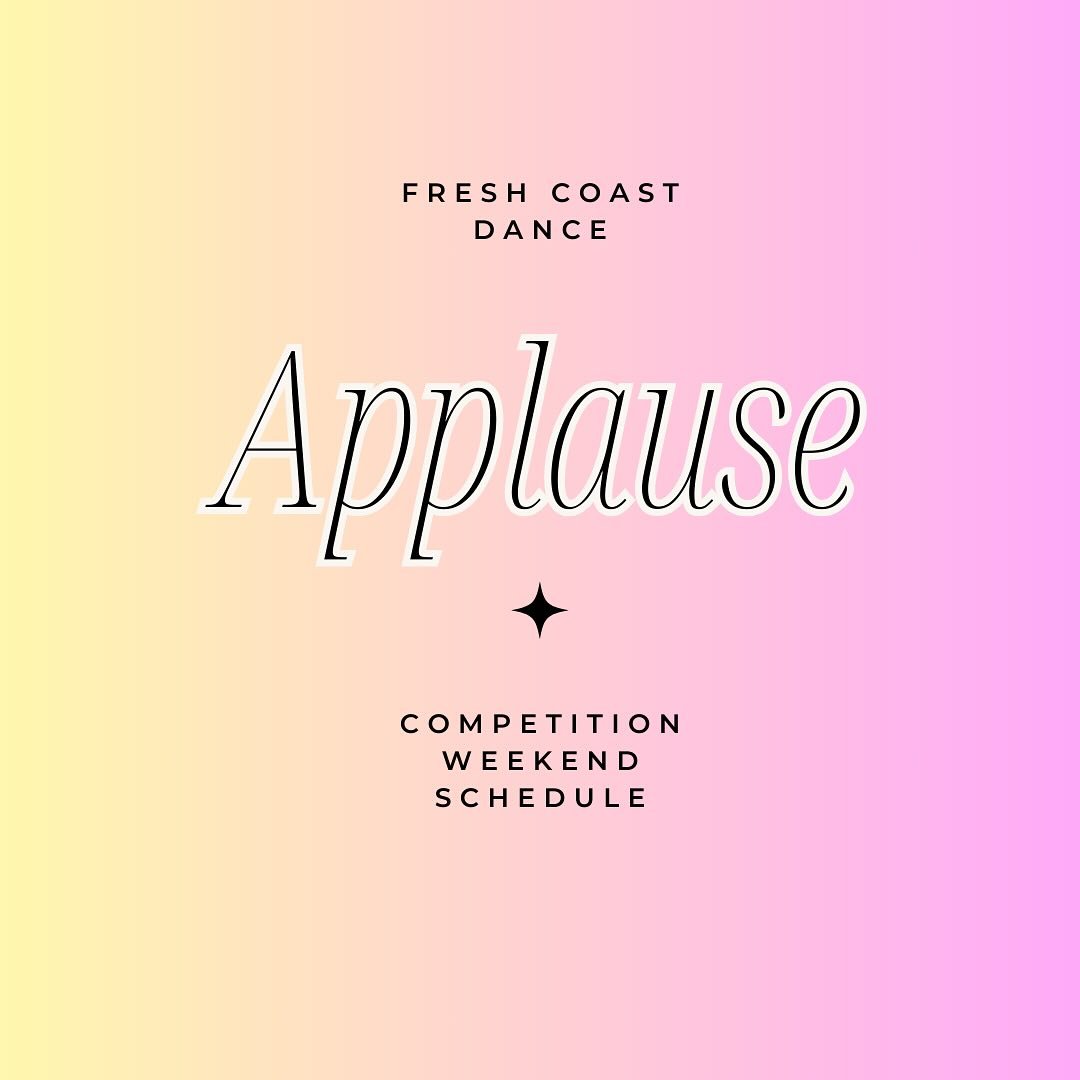 We can&rsquo;t wait for our company dancers to kick off their competition season this weekend @applausetalent ! 💗Livestream link in bio!