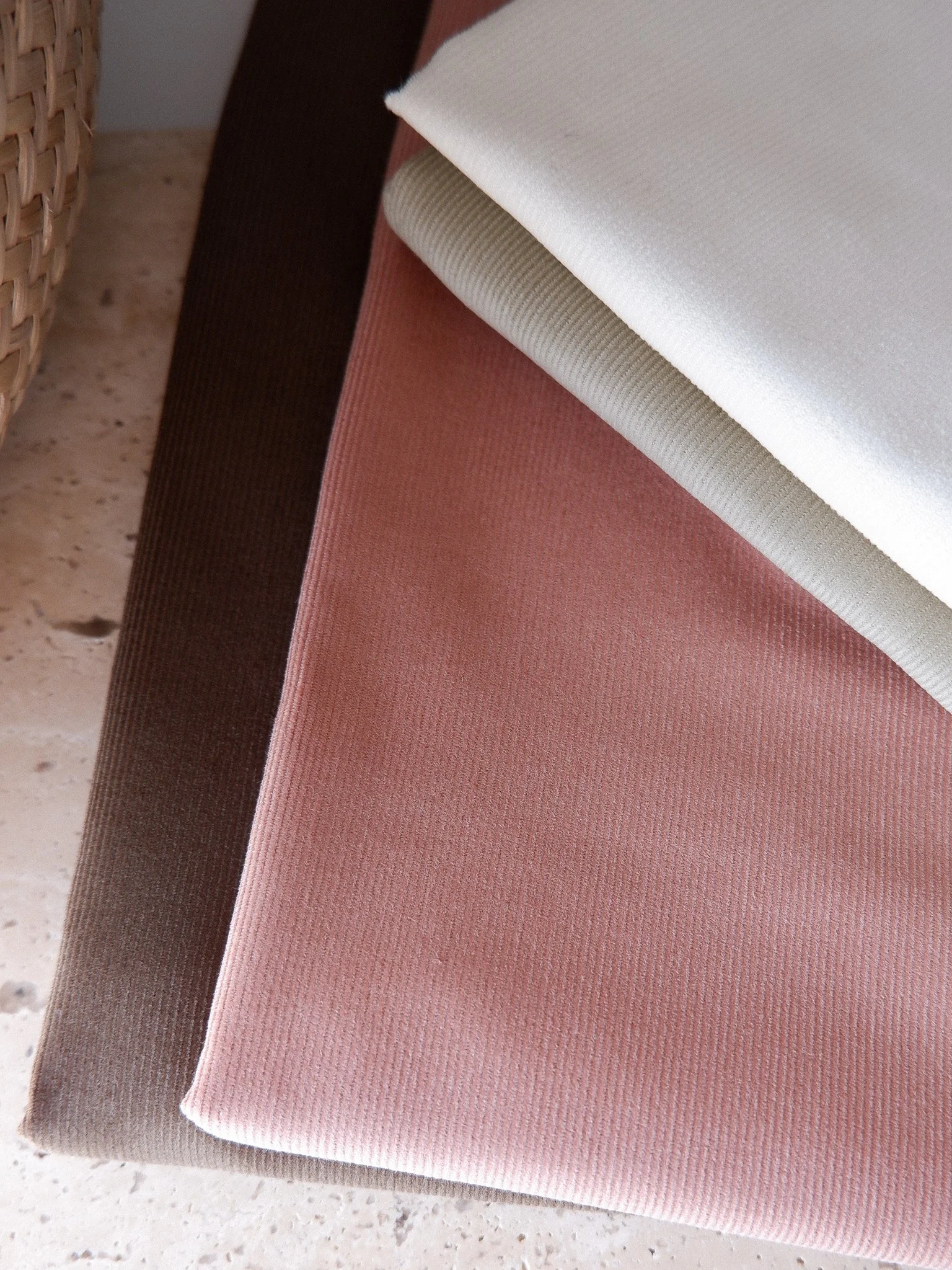 Velours milleraie en coton bio ♡ rose