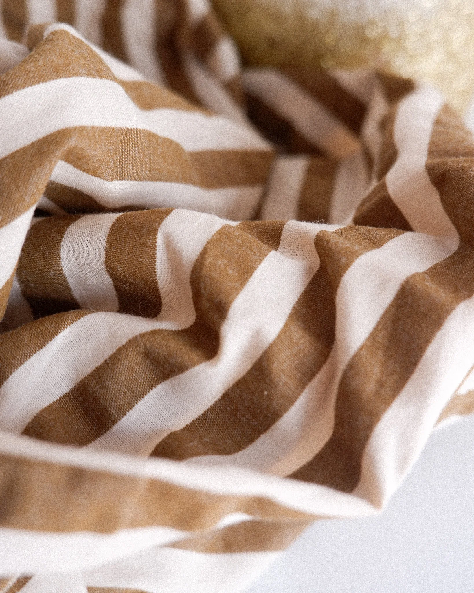 Seersucker Tissu au mètre havane et pêche okeo tex Jolie Boho (4).jpg