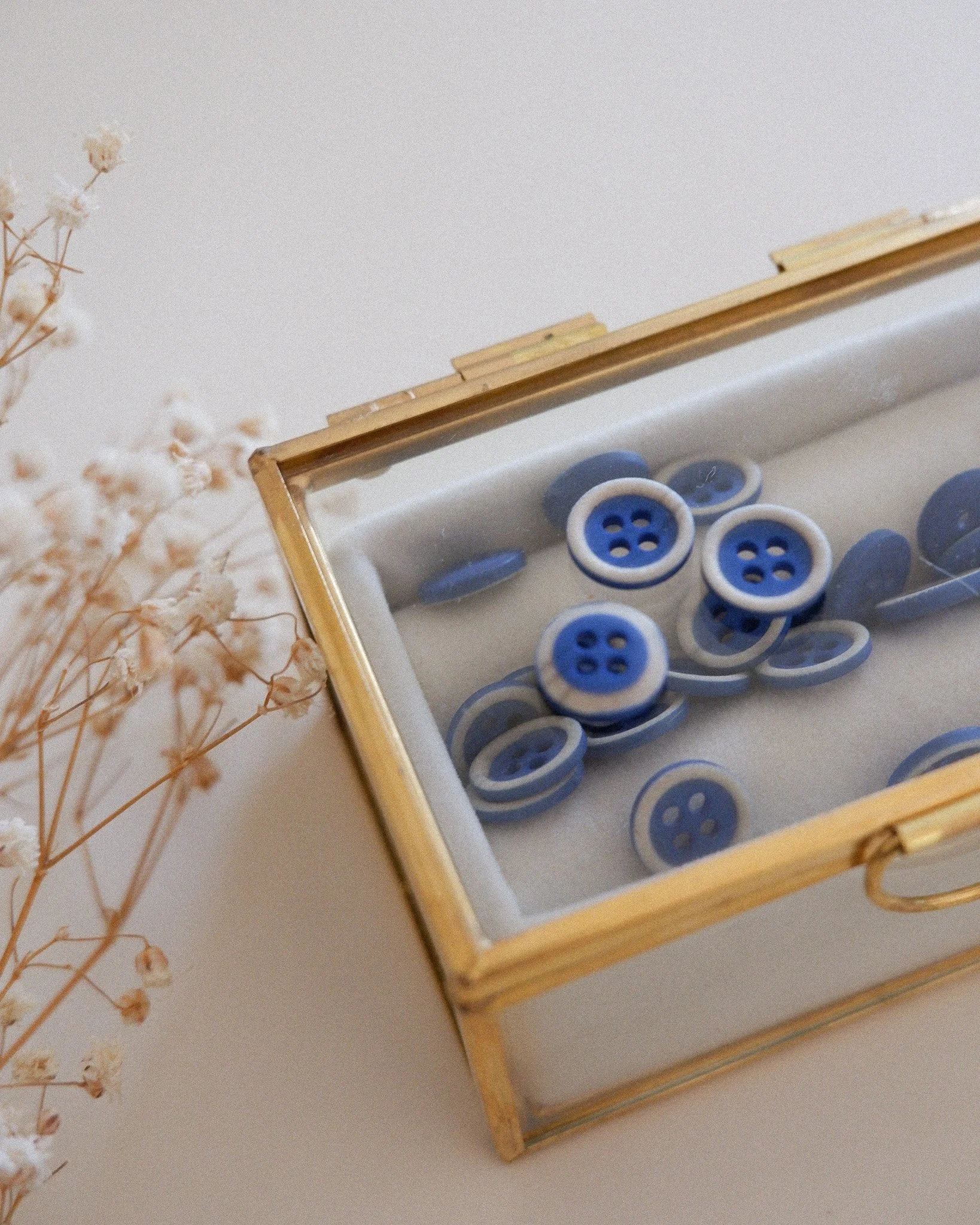 Boutons 4 trous 11 mm bleu