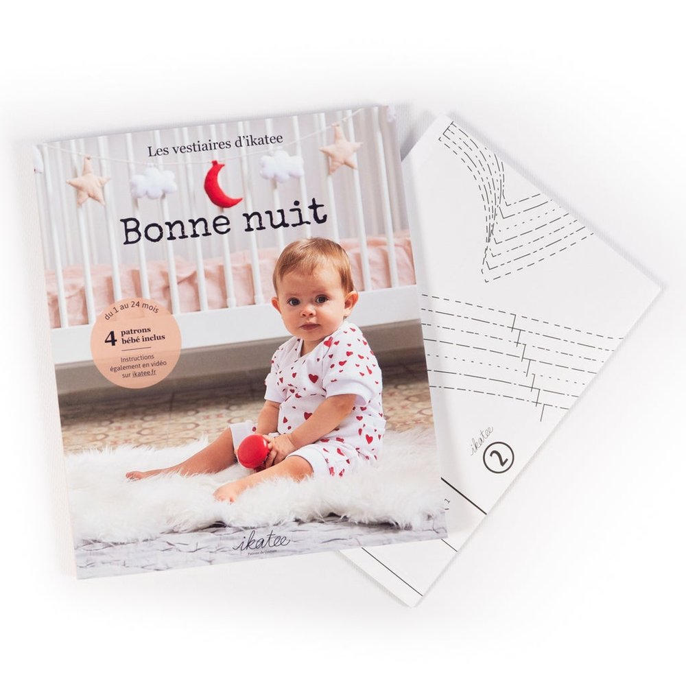 Livre de couture bébé BONNE NUIT Livre papier Ikatee — Joli.e Boho