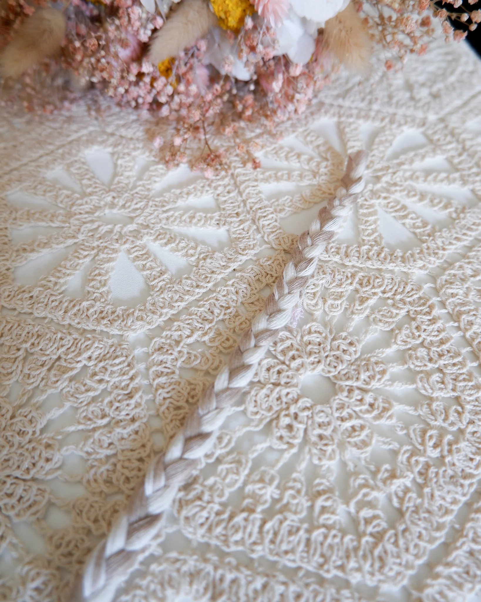 Cordon tressé écru beige ♡