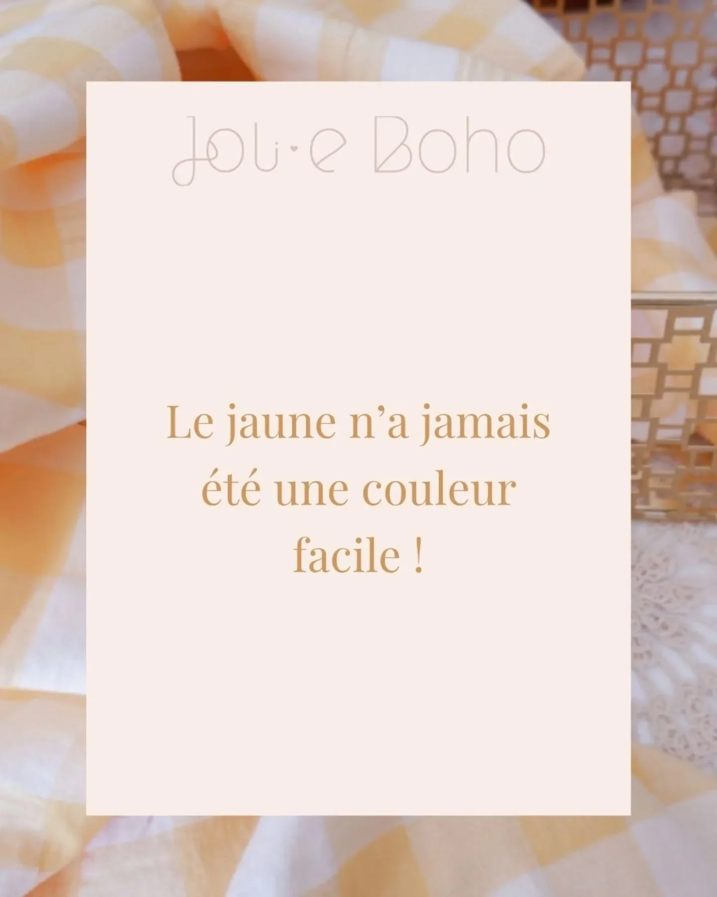 Hello !

Parfois, j'aime prendre le temps de zoomer sur une couleur qui m'inspire ! Aujourd'hui, je vous parle du jaune, ou plut&ocirc;t du Butter yellow, cette tendance qui donne envir de briller ! 🍋

Longtemps instable, presque suspect dans l&rsqu