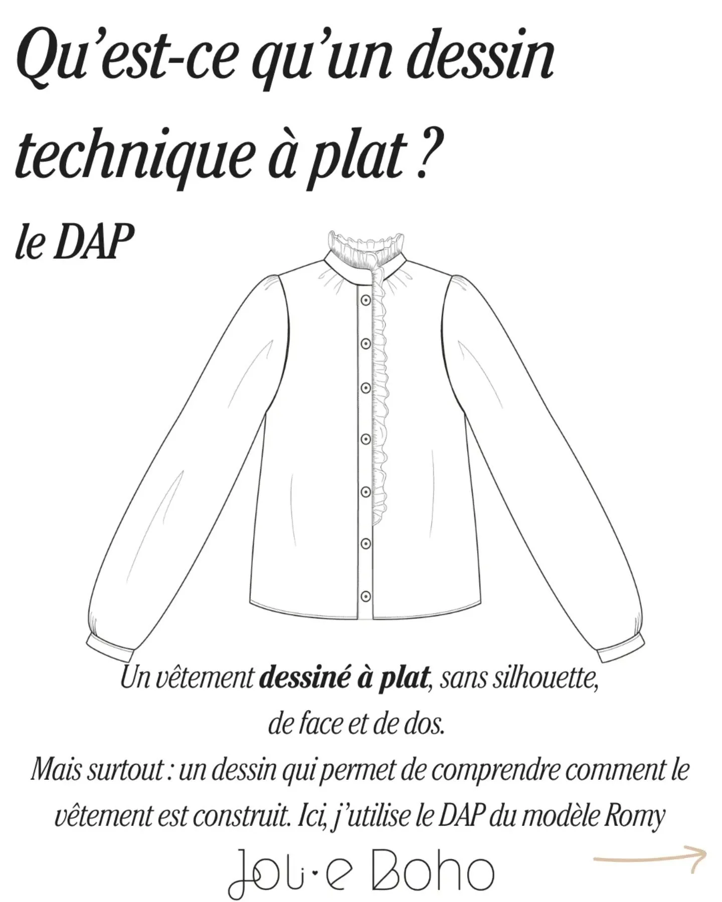 Le dessin technique &agrave; plat peut para&icirc;tre tr&egrave;s simple&hellip; pourtant, il contient &eacute;norm&eacute;ment d&rsquo;informations.

C&rsquo;est l&rsquo;un des outils qui permet de passer d&rsquo;une id&eacute;e de v&ecirc;tement &a