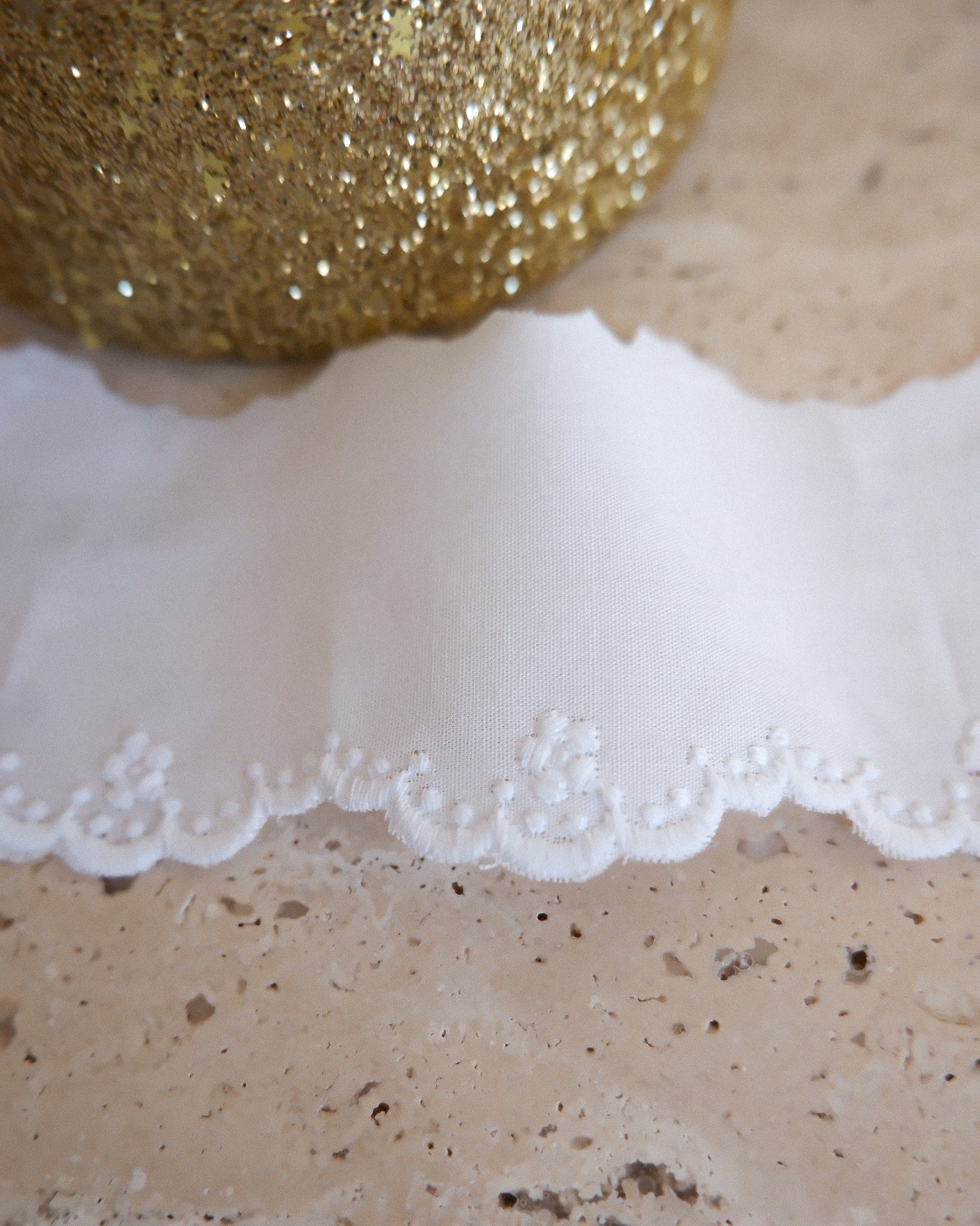 Ruban de coton bio made in France blanc ♡