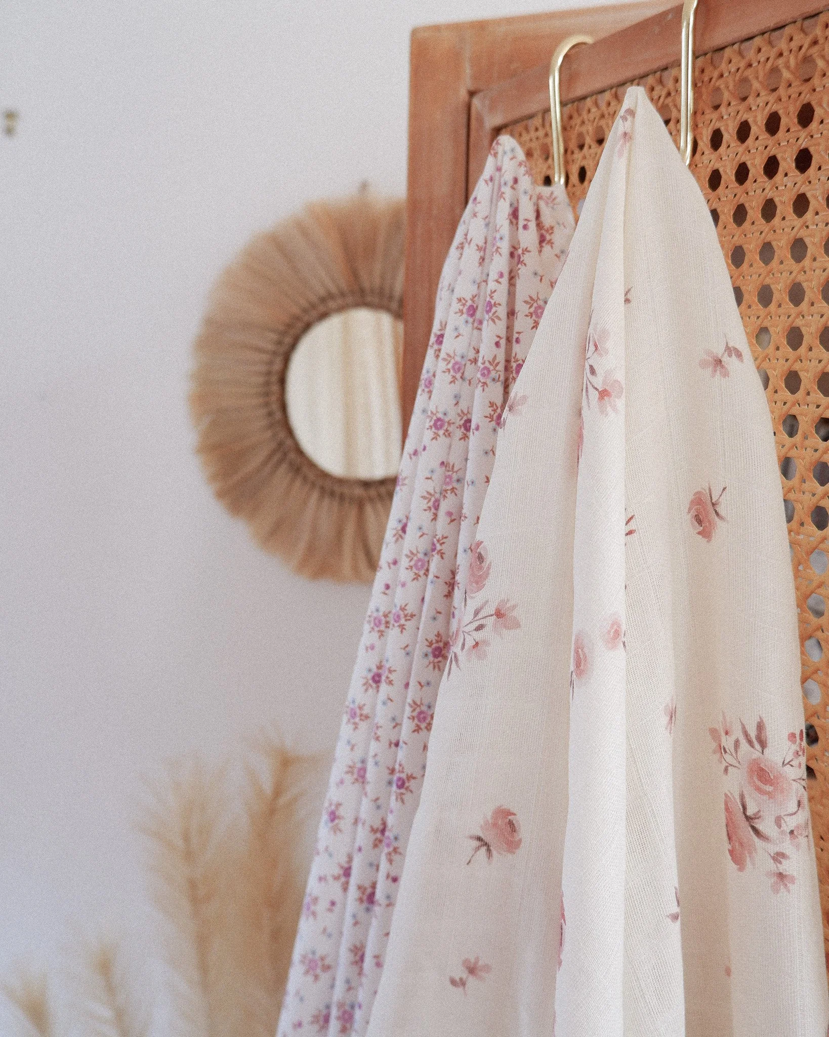 Tissu double gaze quadrillée motif imprimé flower pink wwwjolieboho.com (6).jpg