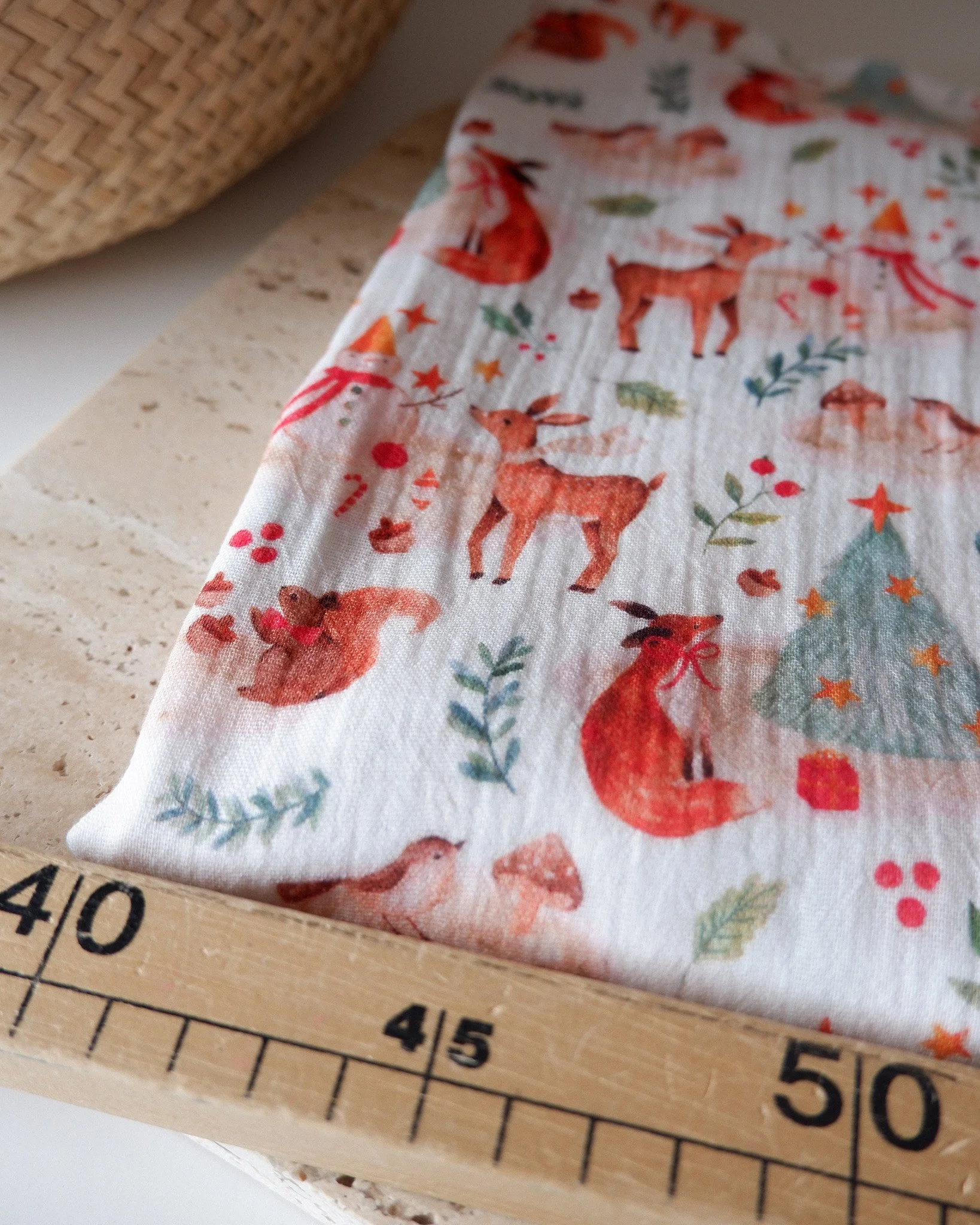 Jolie_Boho_Double_Gaze_Oeko_Tex_Winter_Forest_Tissu_Noël (6).jpg