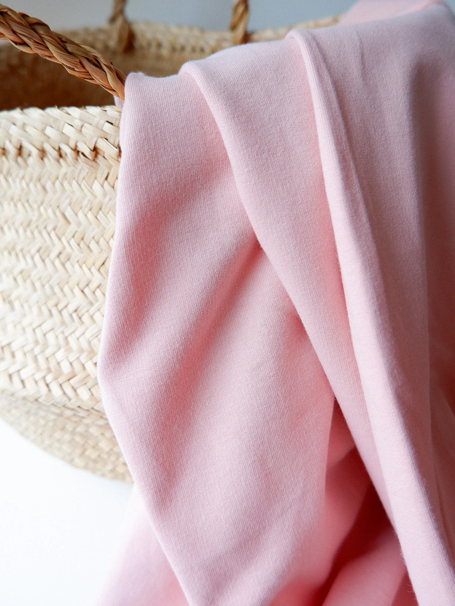 Tissu sweat de coton biologique ♡ rose ♡